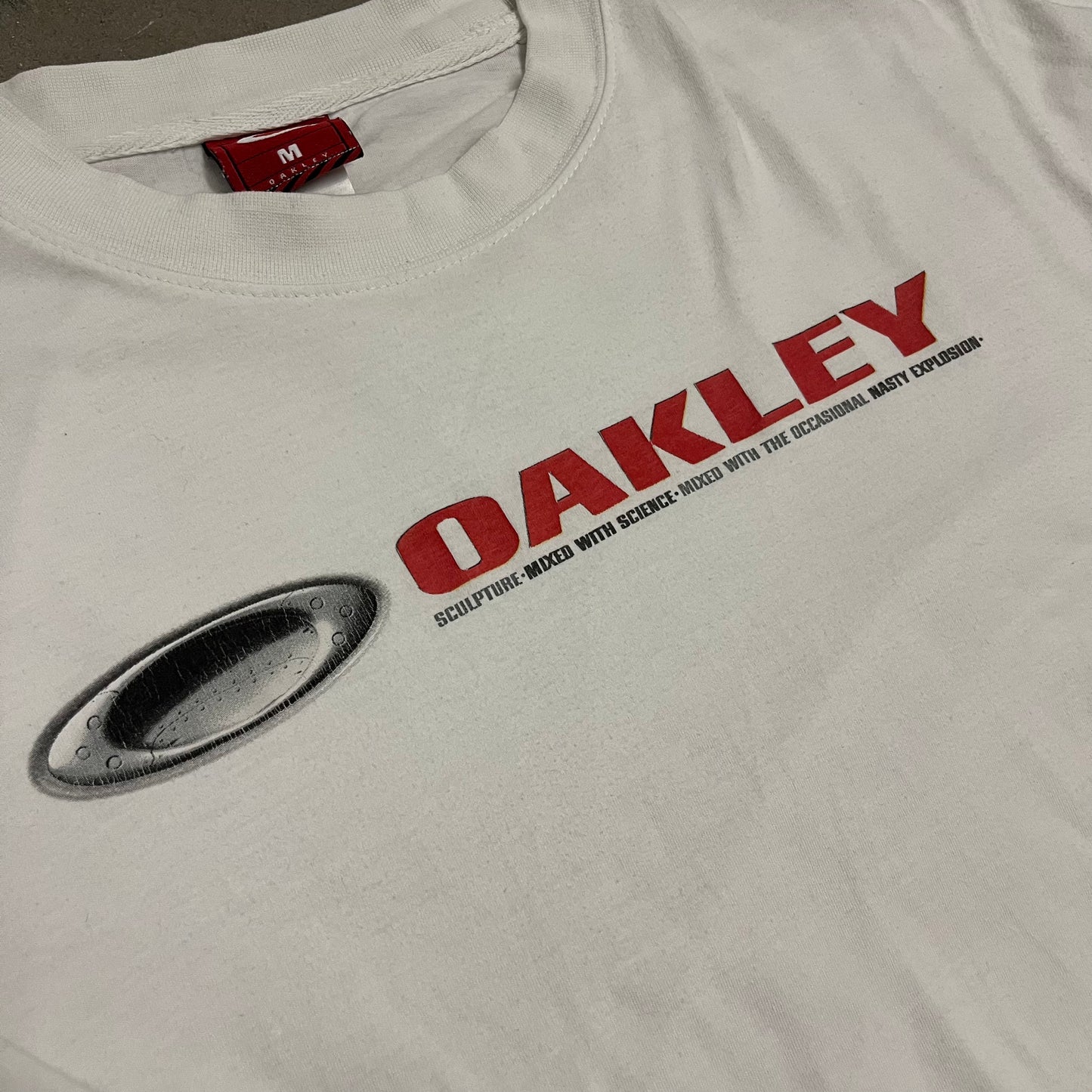Vintage White Oakley Red Tab Longsleeve - M