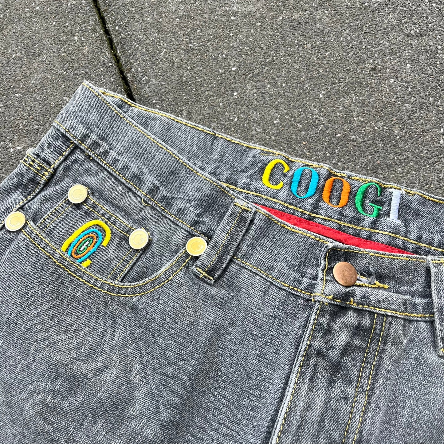 Vintage Y2K Grey Coogi Jeans Shorts - 36