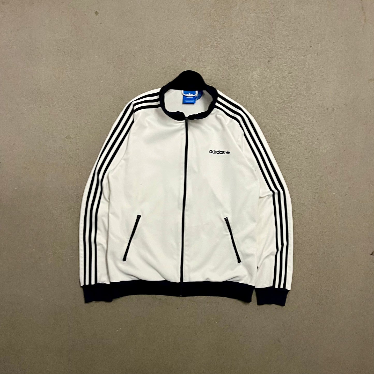 2017 White Blue Adidas Beckenbauer Track Jacket - M