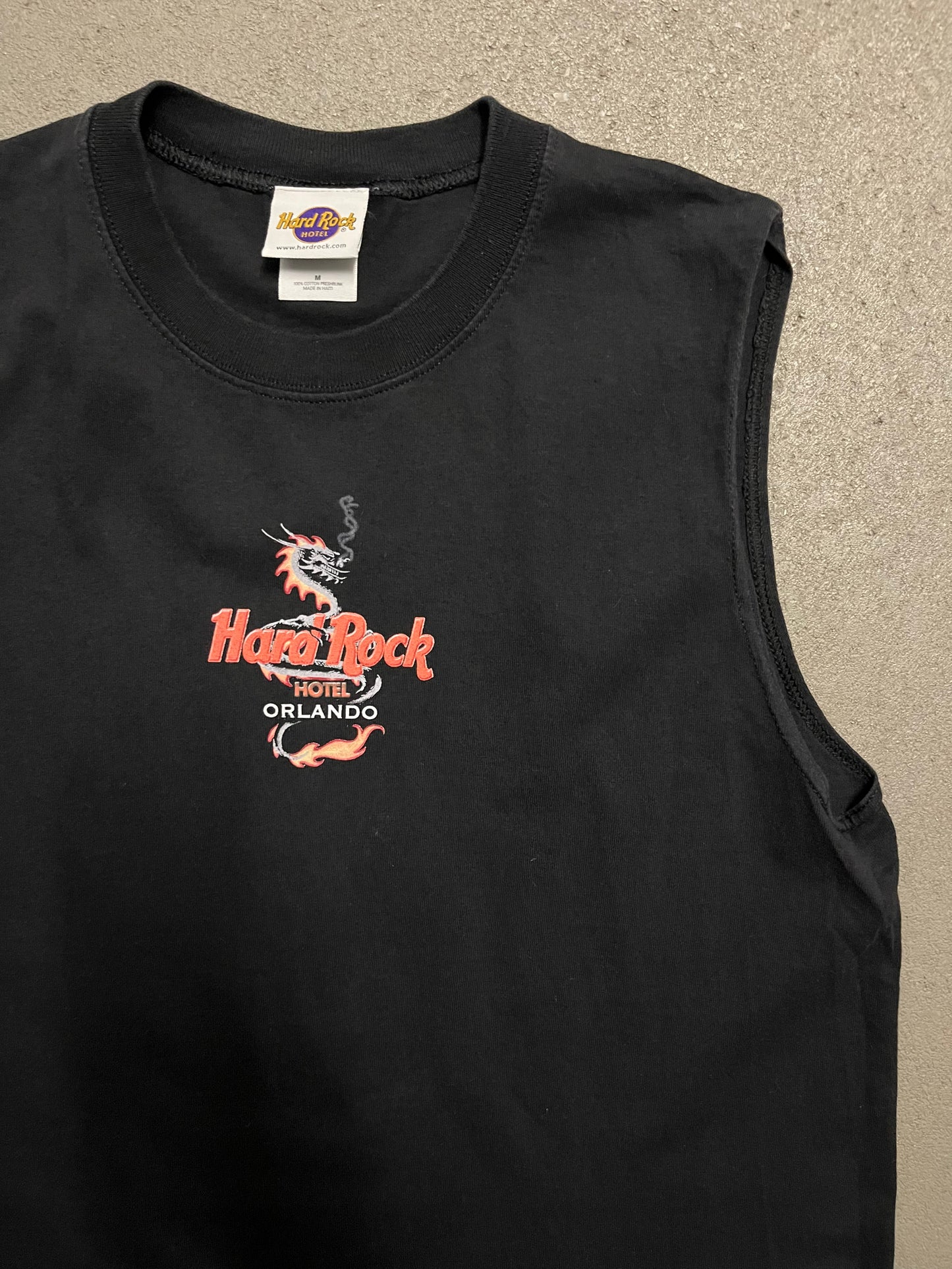 Vintage Y2K Black Hard Rock Dragon Tank Top - M