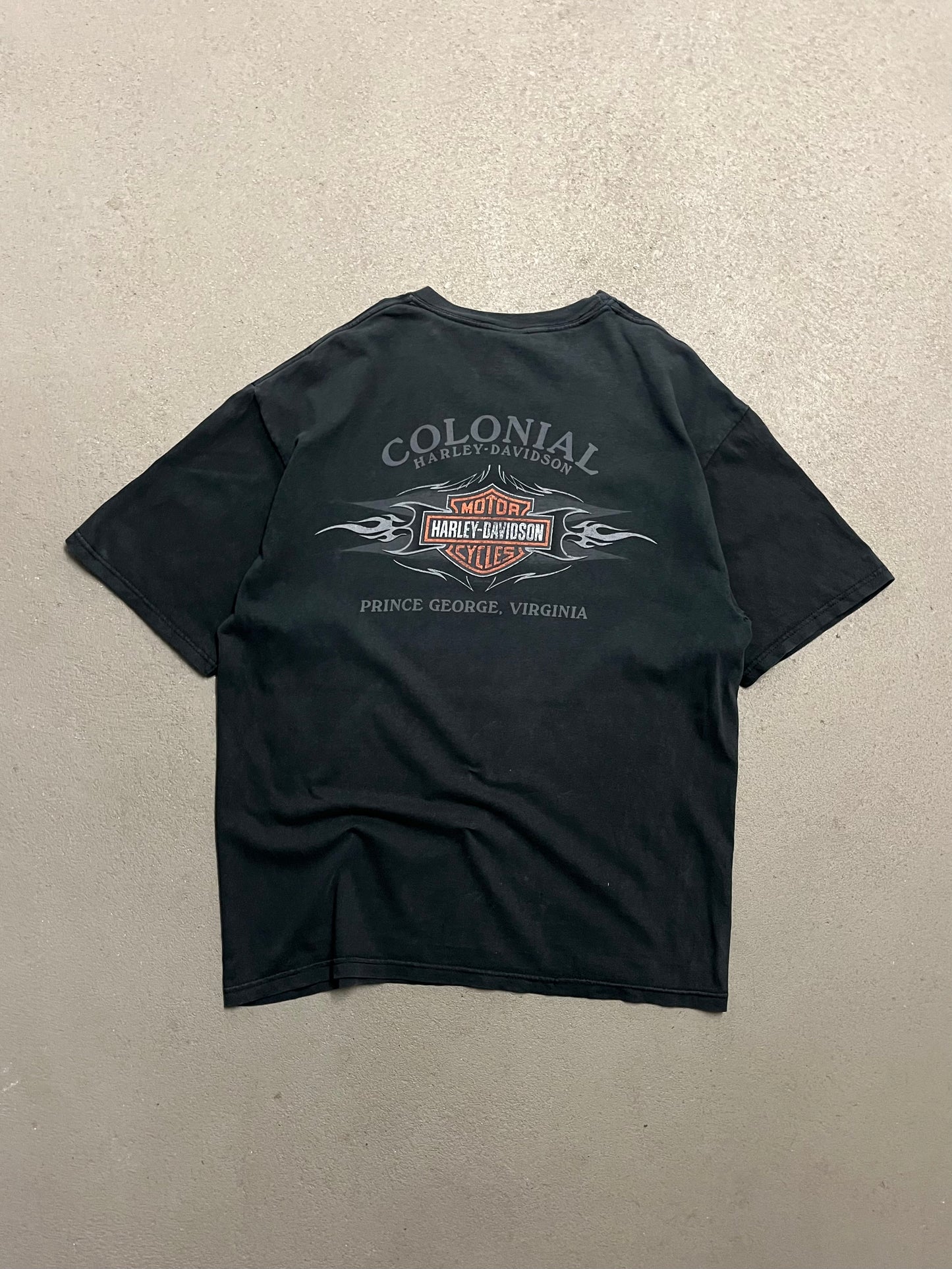 Vintage 2005 Black Faded Harley Davidson Tee - L