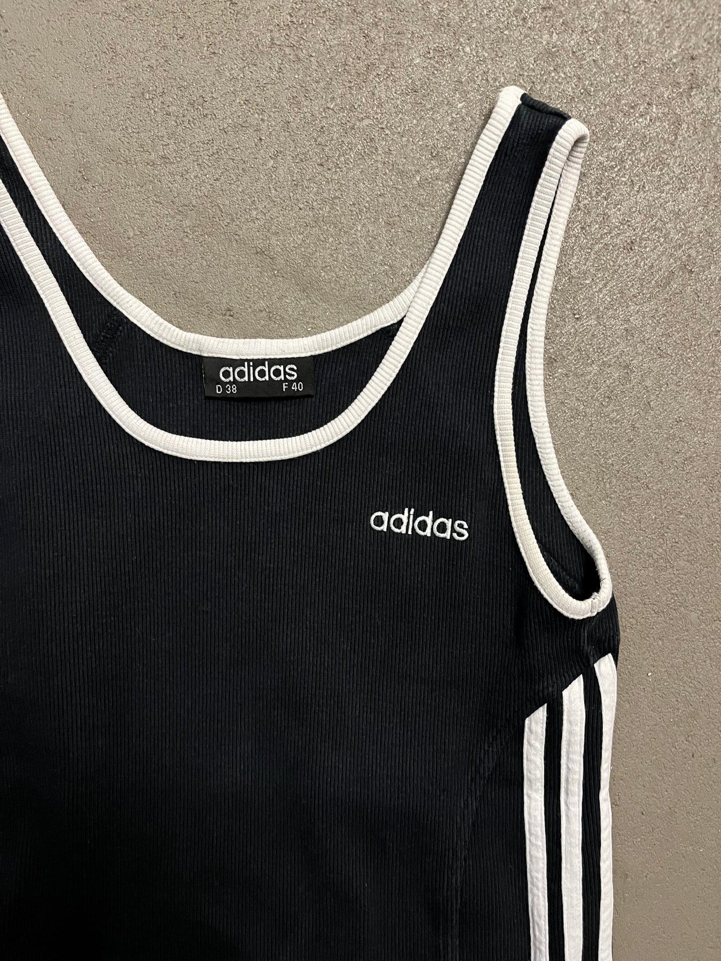 Vintage 90s Black White Adidas Top - M (W)