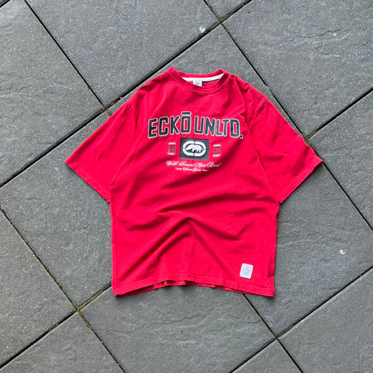 Vintage Y2K Red Ecko Tee - L