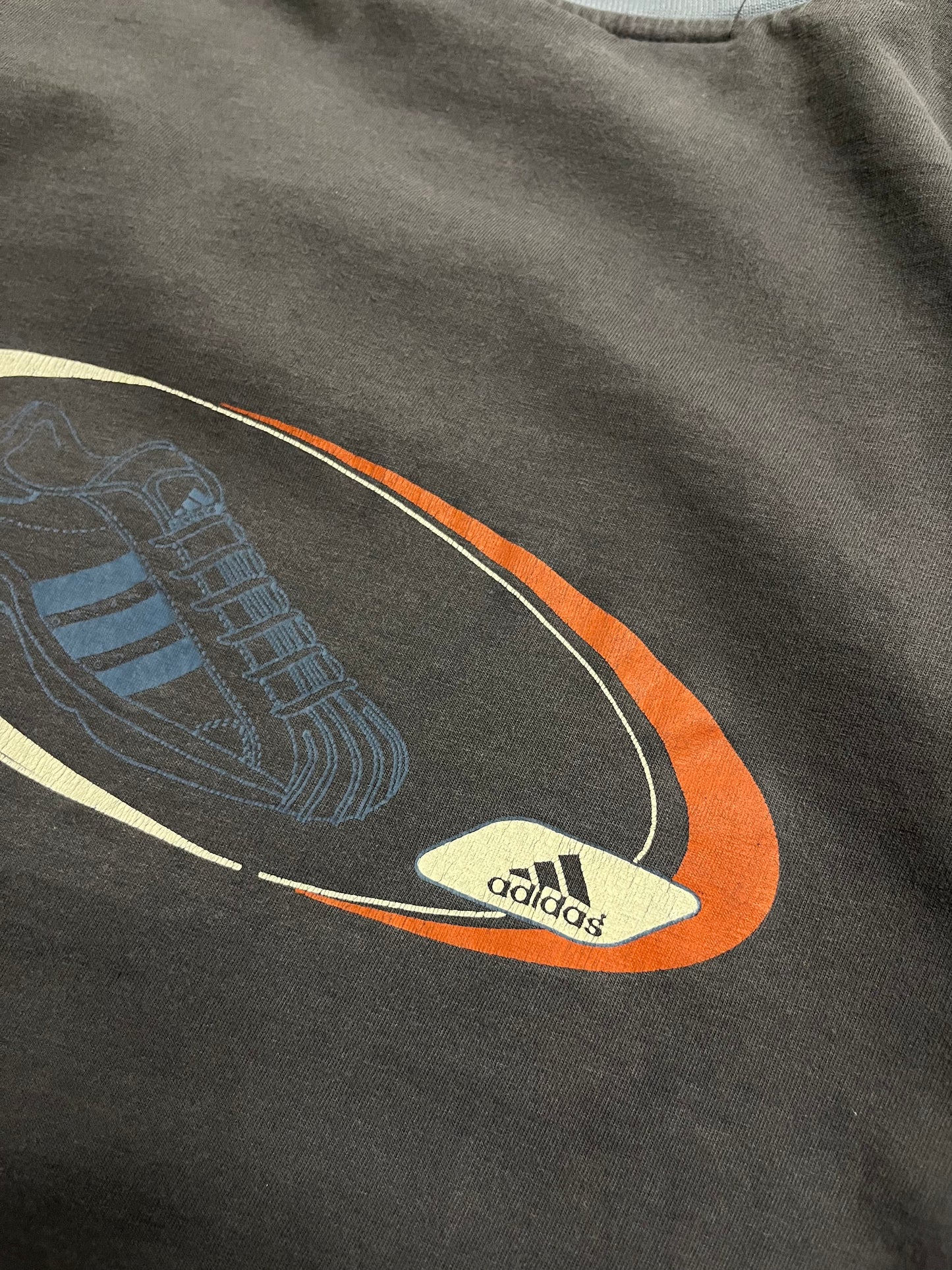 Vintage 90s Blue Faded Adidas Superstern Tee - M (W)