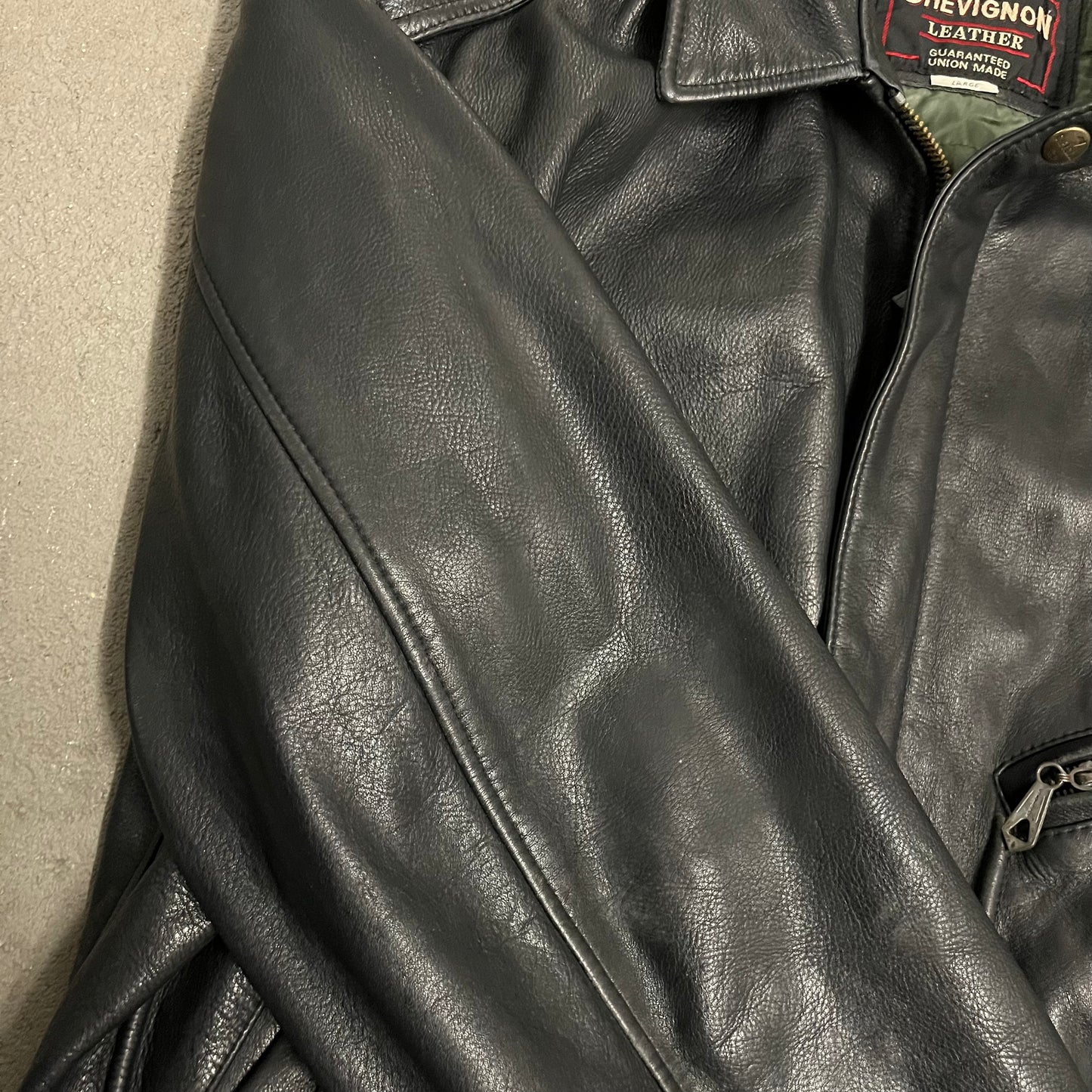 Vintage Black Chevignon Leather Jacket - M