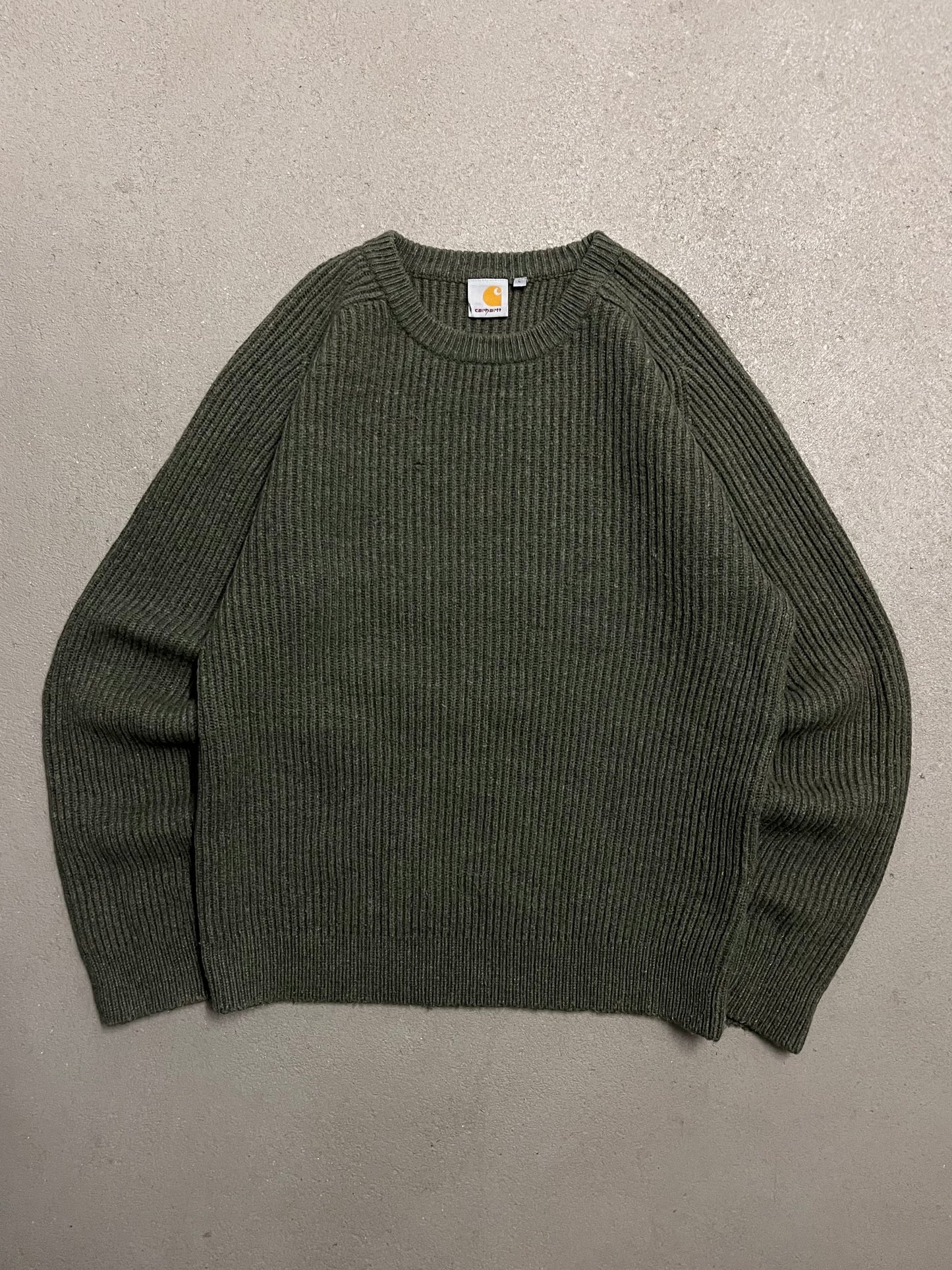 Green Carhartt Fisherman Knit Sweater - L