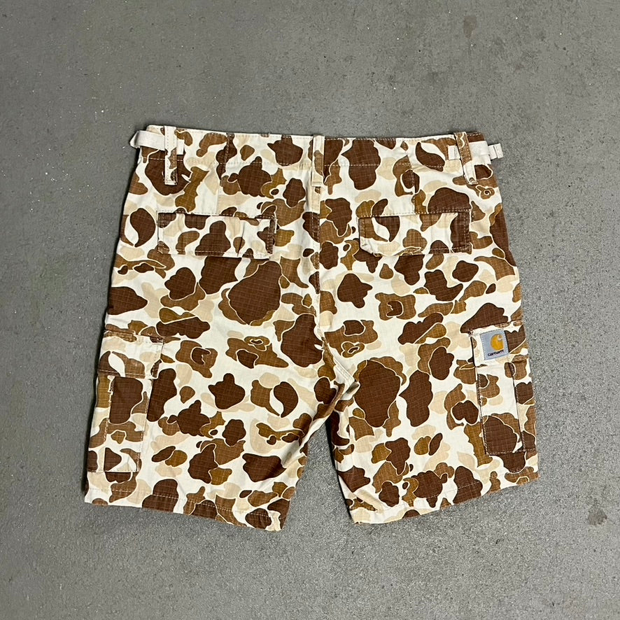 Beige Duck Camo Carhartt Shorts - 27 (W)