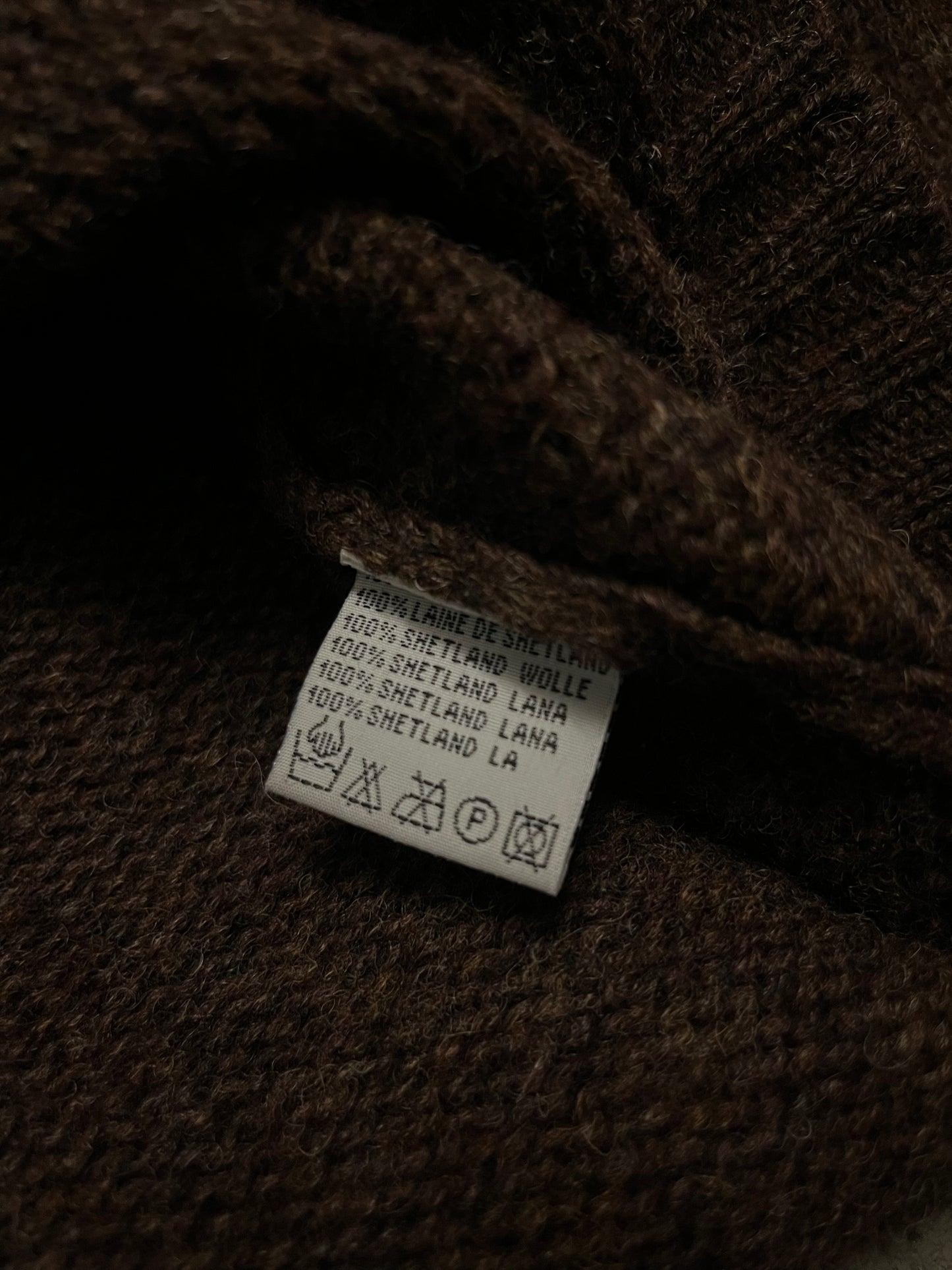 Vintage Y2K Brown O'Neill Shetland Lana Wool Sweater - XL