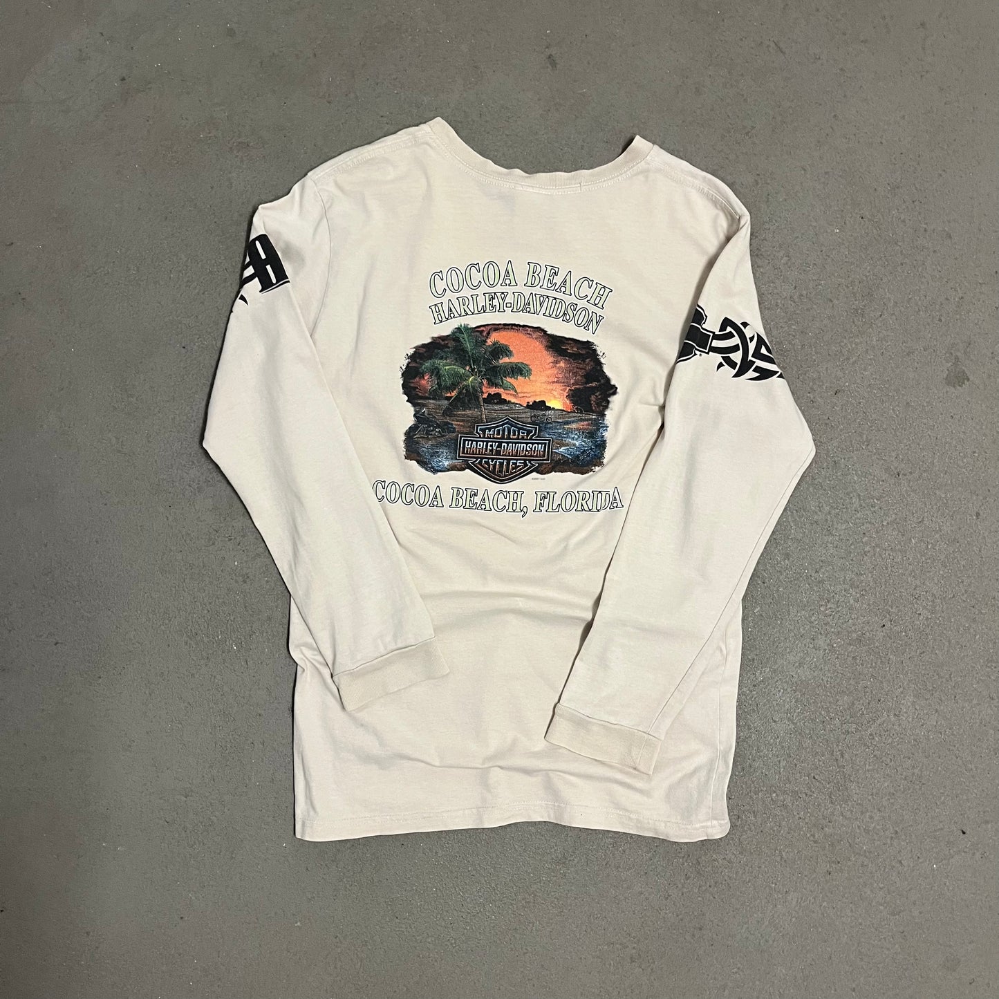 2007 Beige Harley Davidson Tribal Longsleeve - L