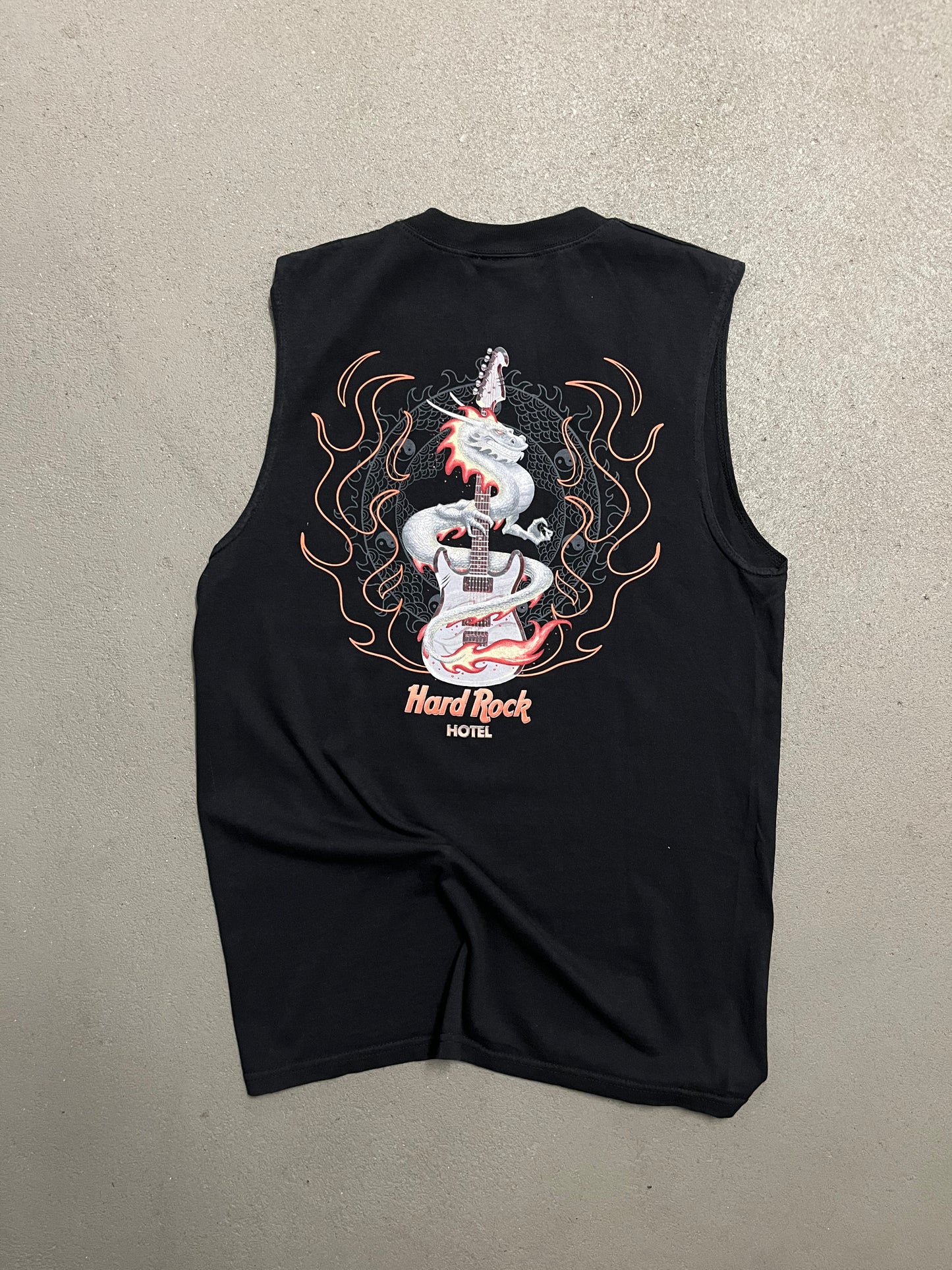 Vintage Y2K Black Hard Rock Dragon Tank Top - M