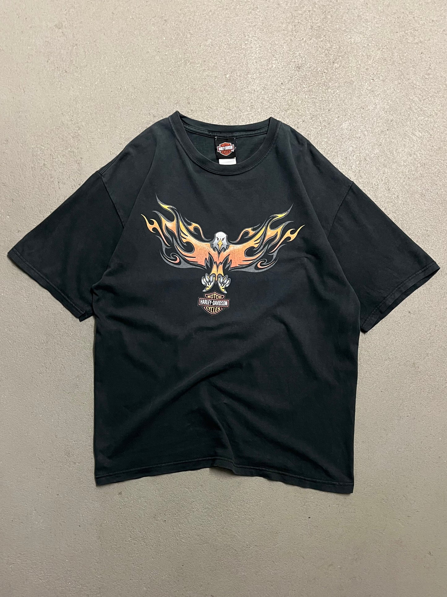 Vintage 2005 Black Faded Harley Davidson Tee - L