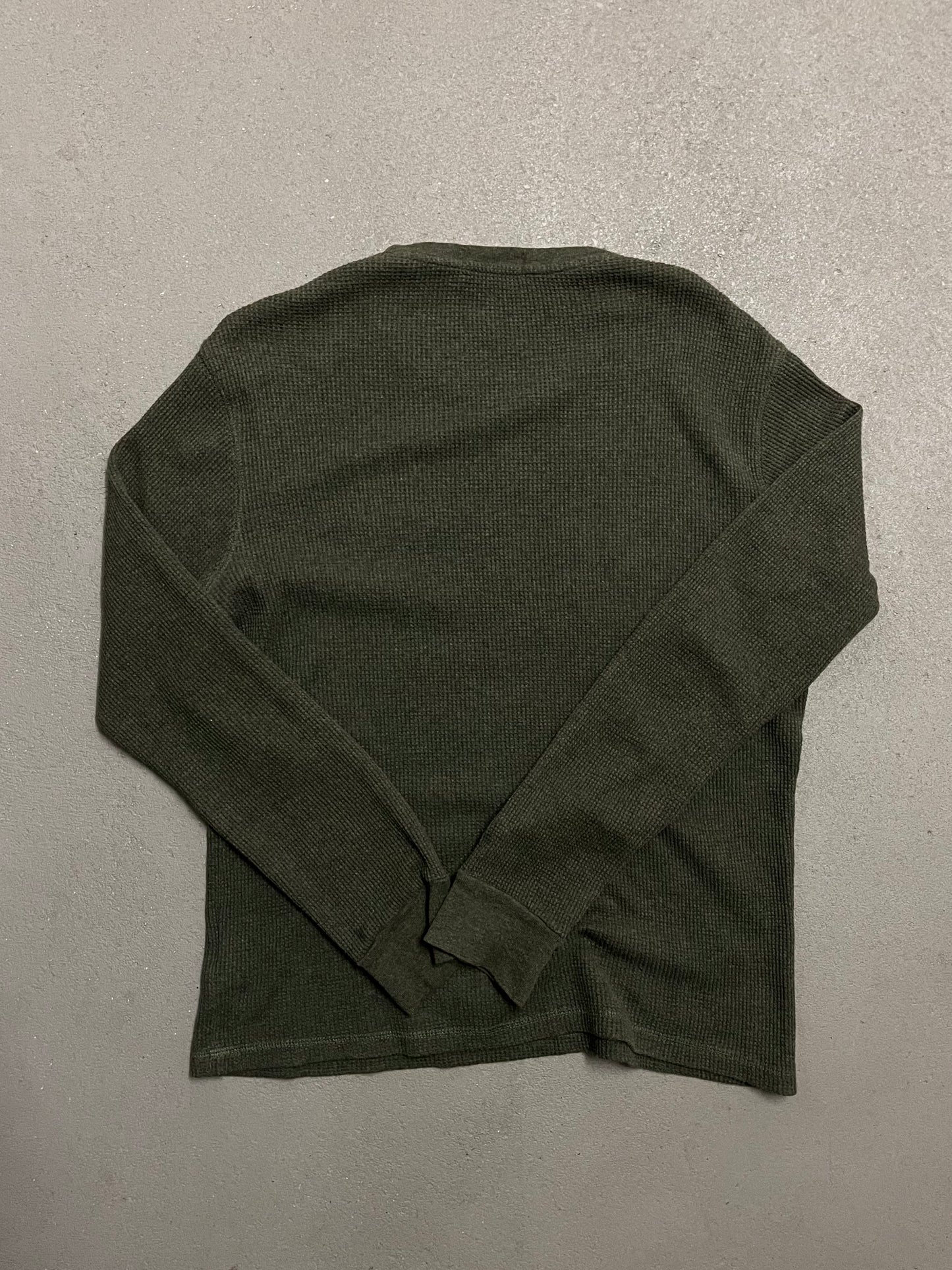 Vintage Green Polo Ralph Lauren Thermal Longsleeve - L