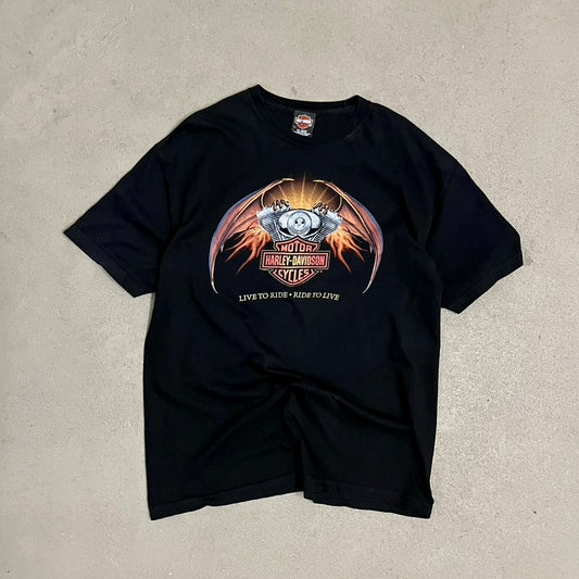 Vintage 2005 Black Harley Davidson Tee - XL