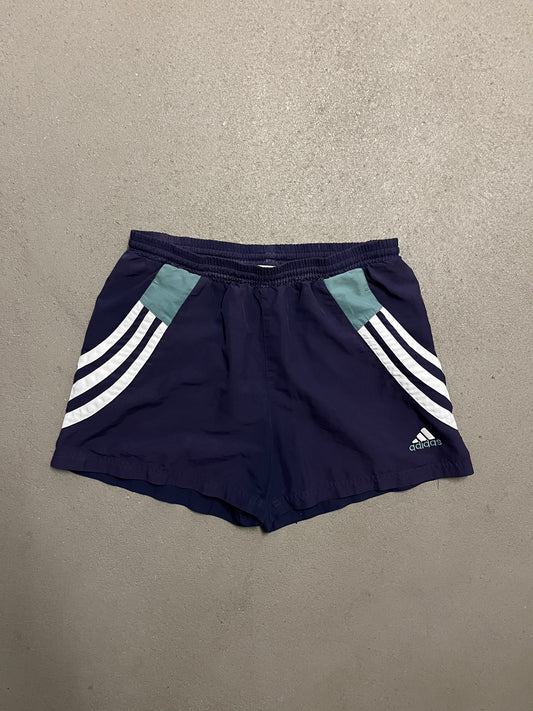 Vintage 90s Black Green Adidas Shorts - M