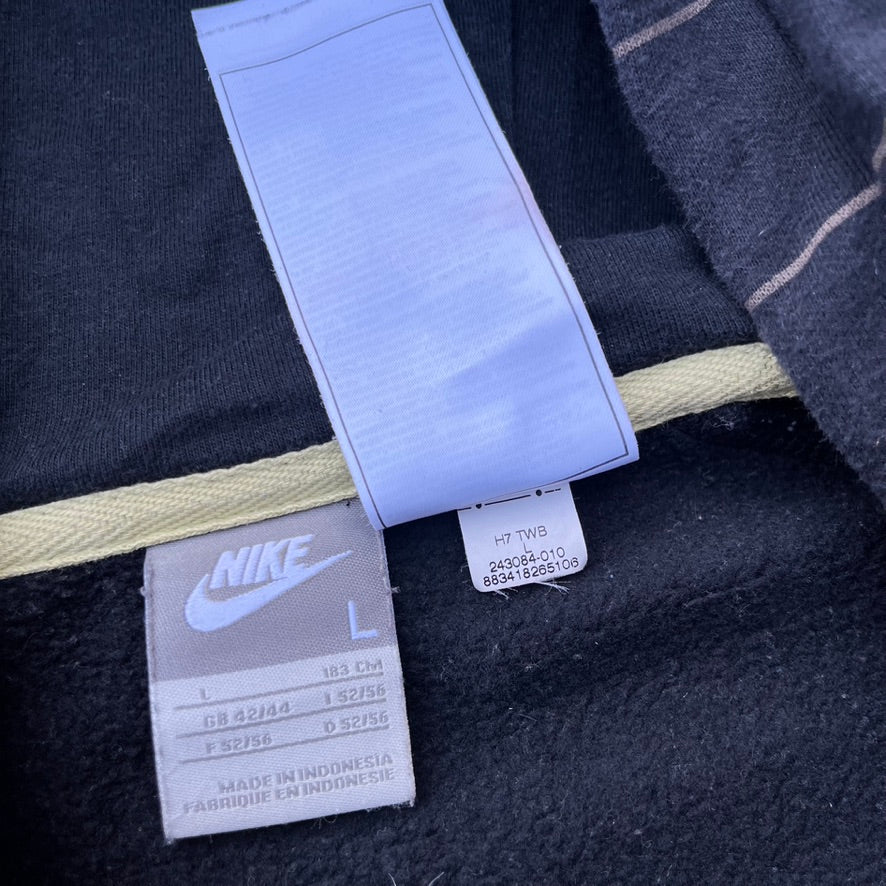 Vintage Black Nike Zip Hoodie - M
