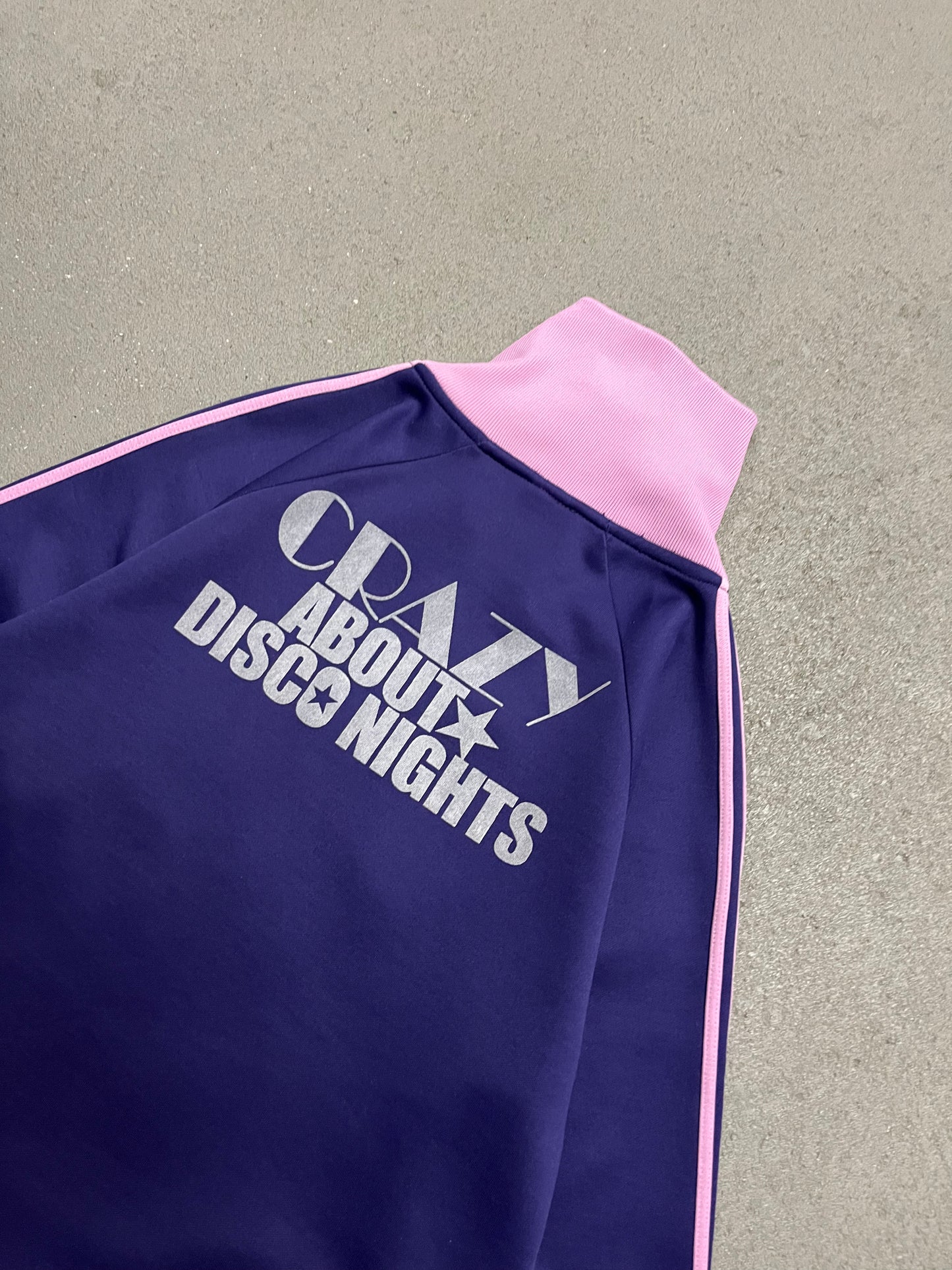 Vintage Y2K Purple Pink Fishbone Disco Track Jacket - M (W)