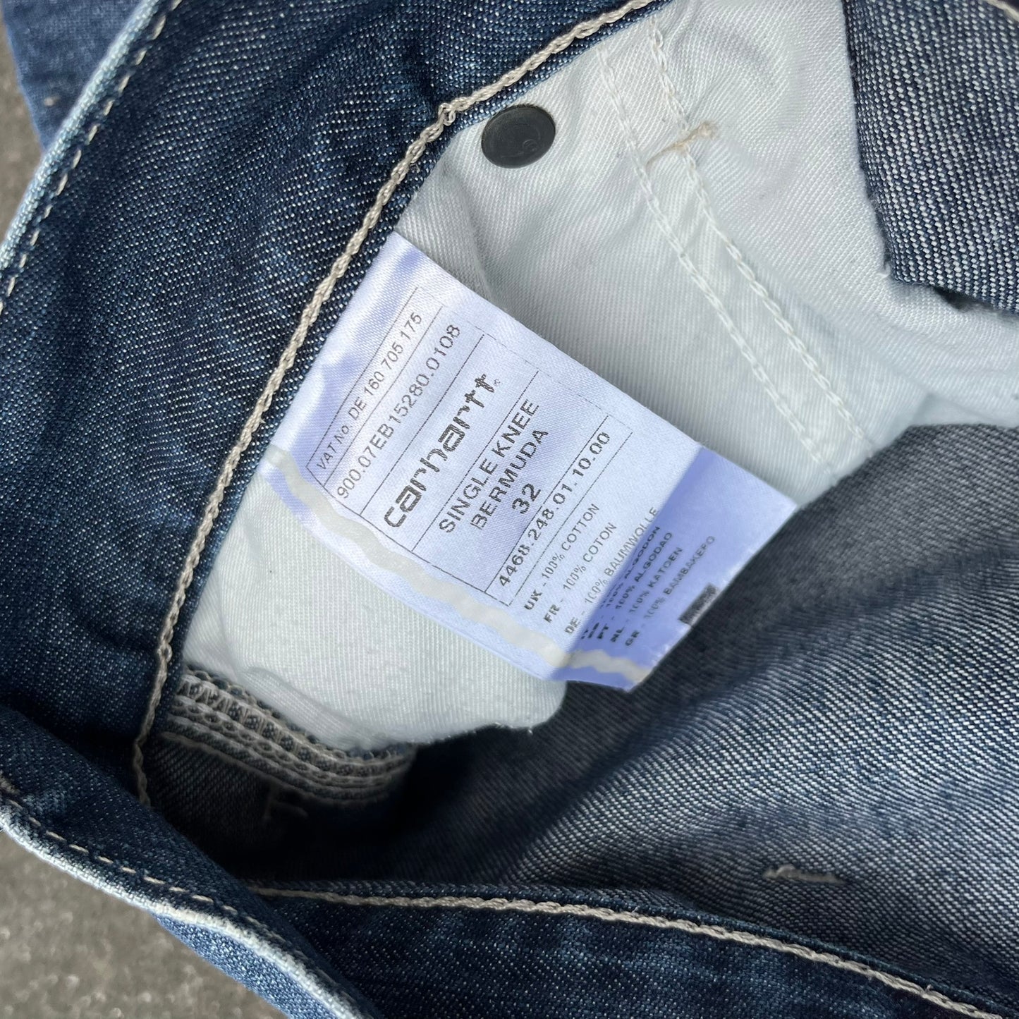Blue Carhartt Carpenter Jeans Shorts - 32