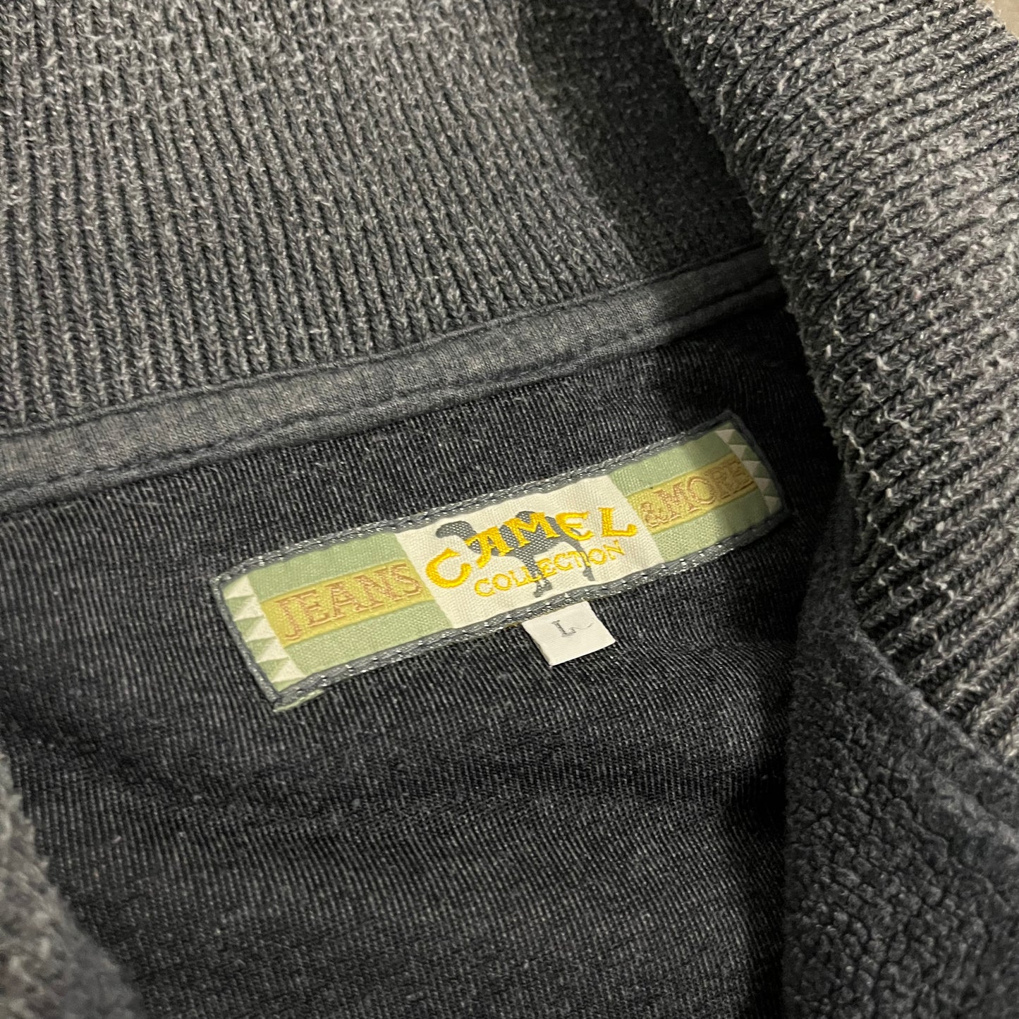 Vintage Grey Camel Fleece Half Zip - L