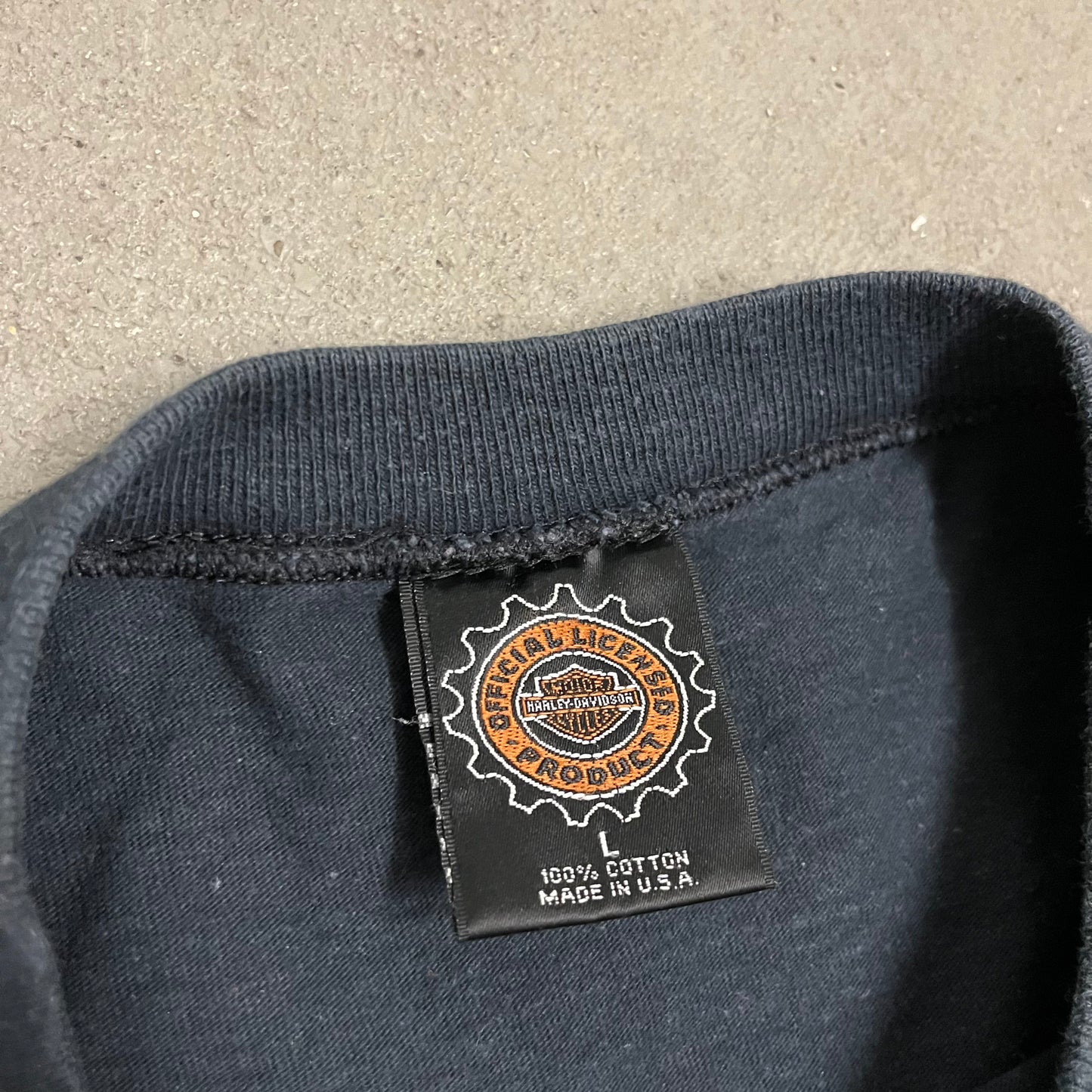 Vintage Black Harley Davidson Tee - L
