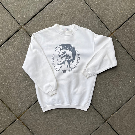 Vintage White Diesel Sweater - M