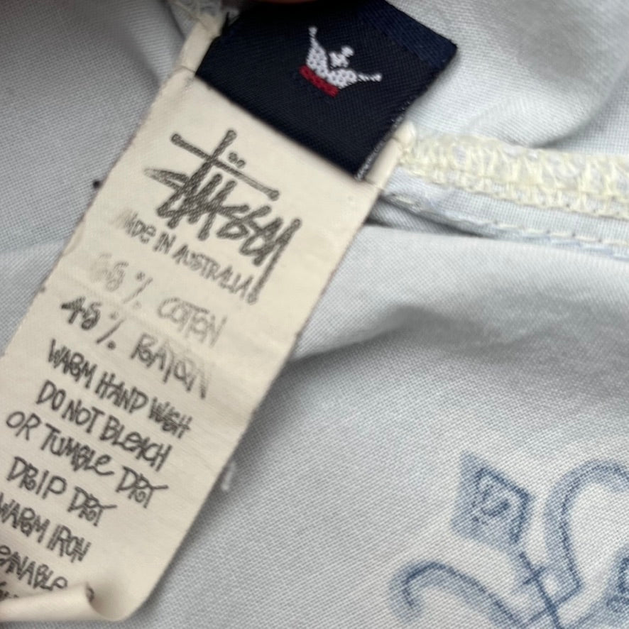 Vintage Blue Stüssy Tribal Dragon Shirt - M