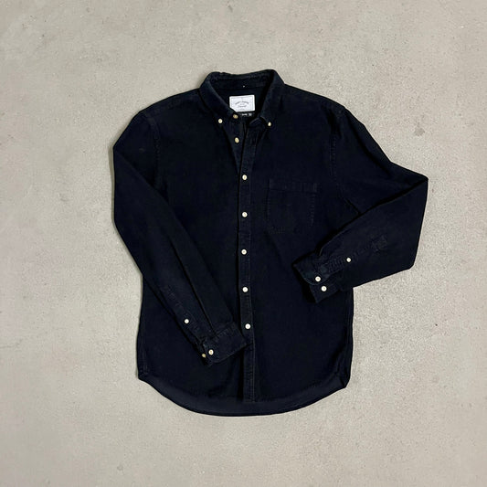 Black Portuguese Flannel Corduroy Shirt - L