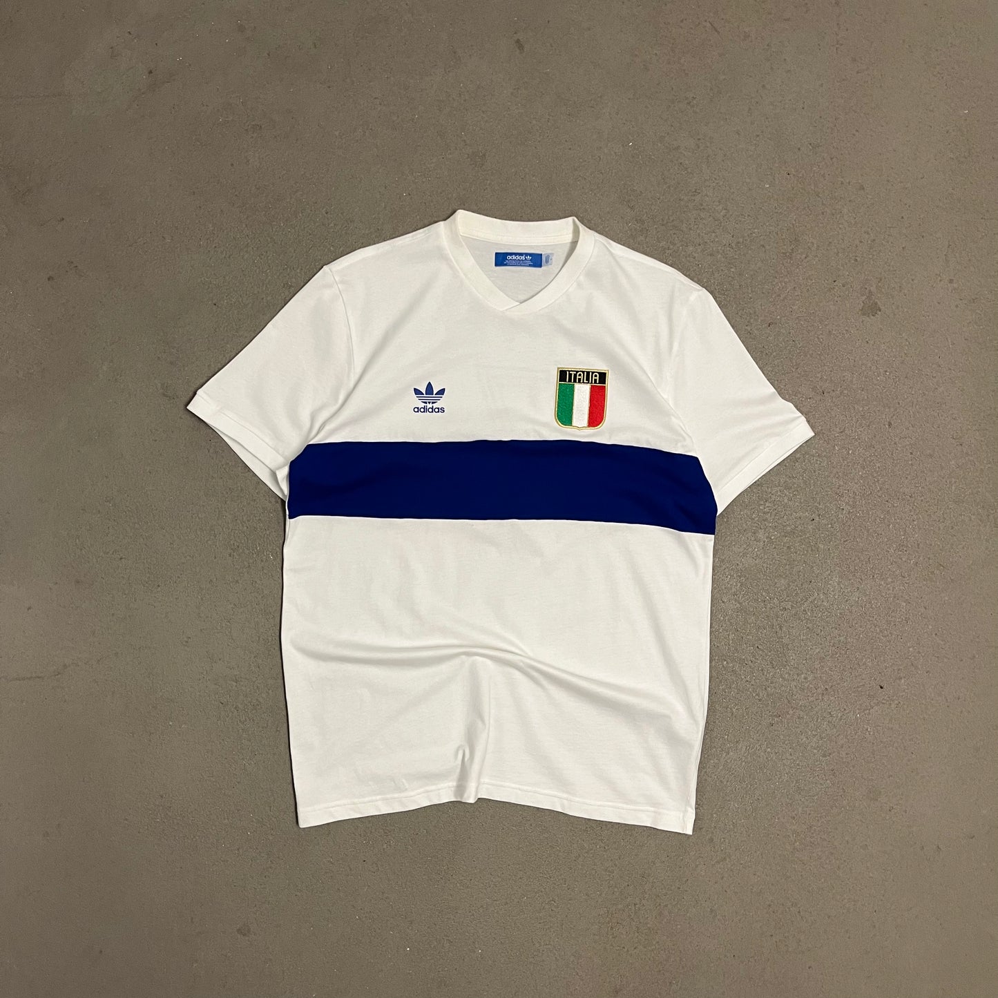 White Adidas Italia Tee - L