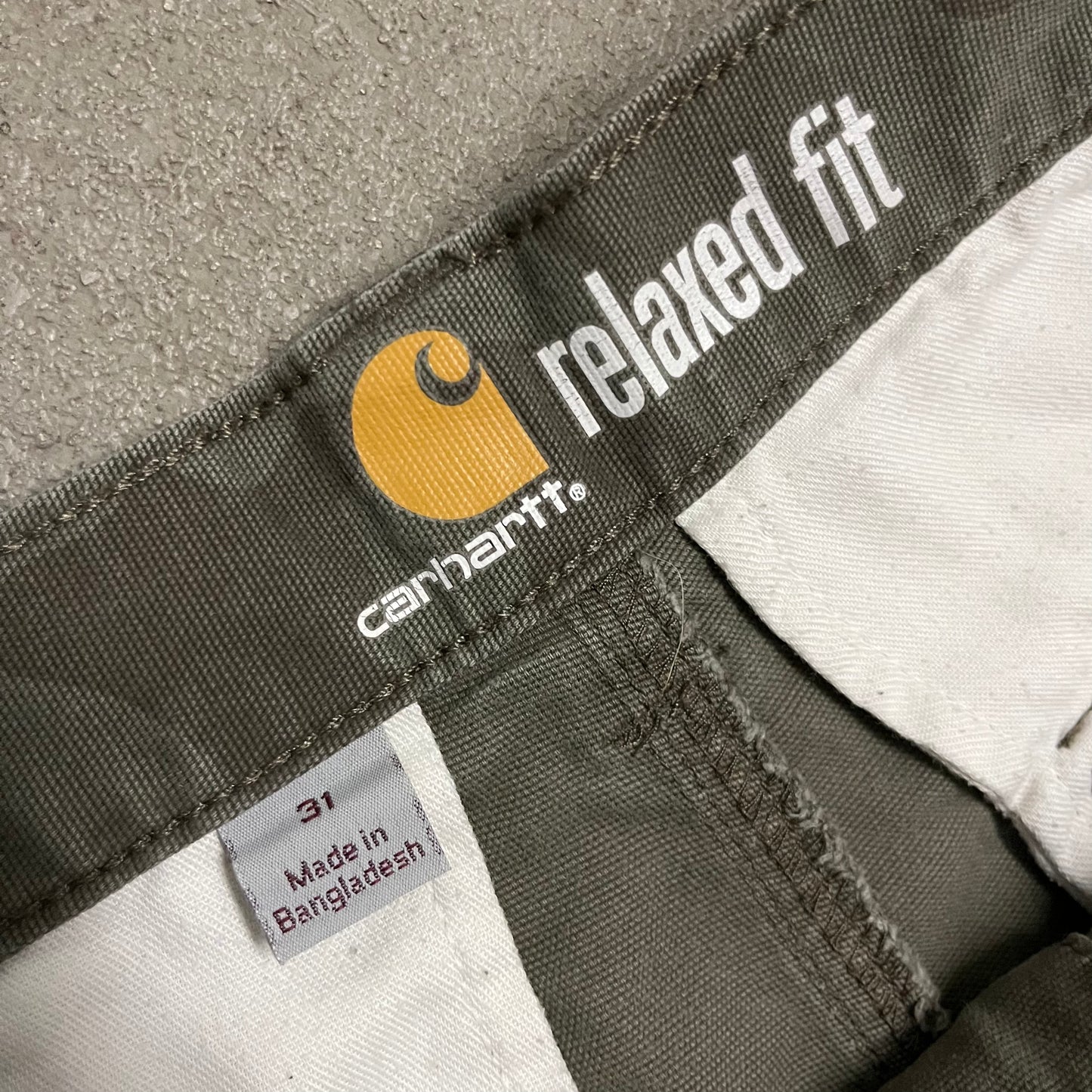 Green Carhartt Duck Camo Shorts - 31