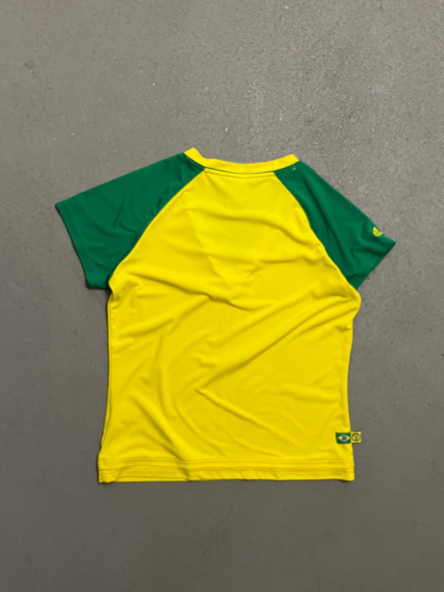 Vintage Y2K 2006 Yellow Green Adidas Brazil Top - M