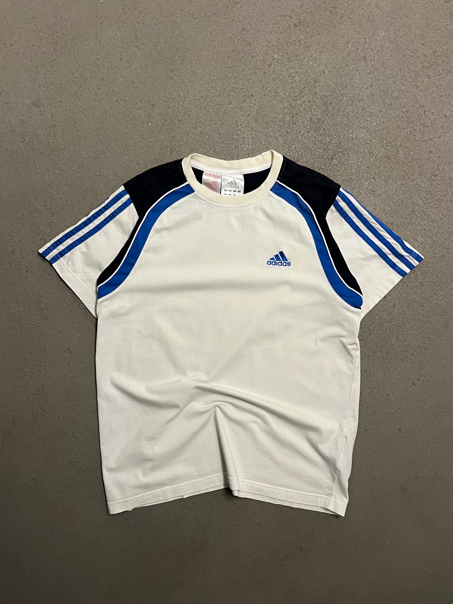 Vintage 2007 White Black Blue Adidas Tee - M (W)