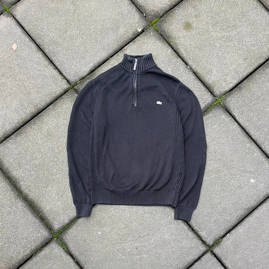Vintage Black Lacoste Half Zip Sweater - M