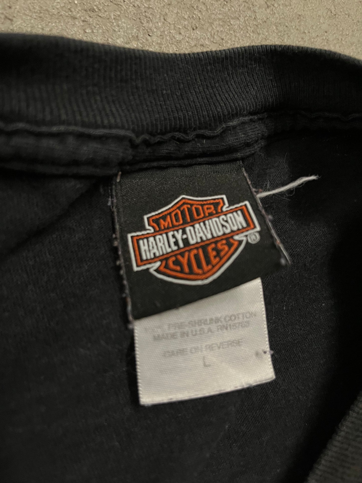 Vintage 2006 Black Faded Harley Davidson Tee - L