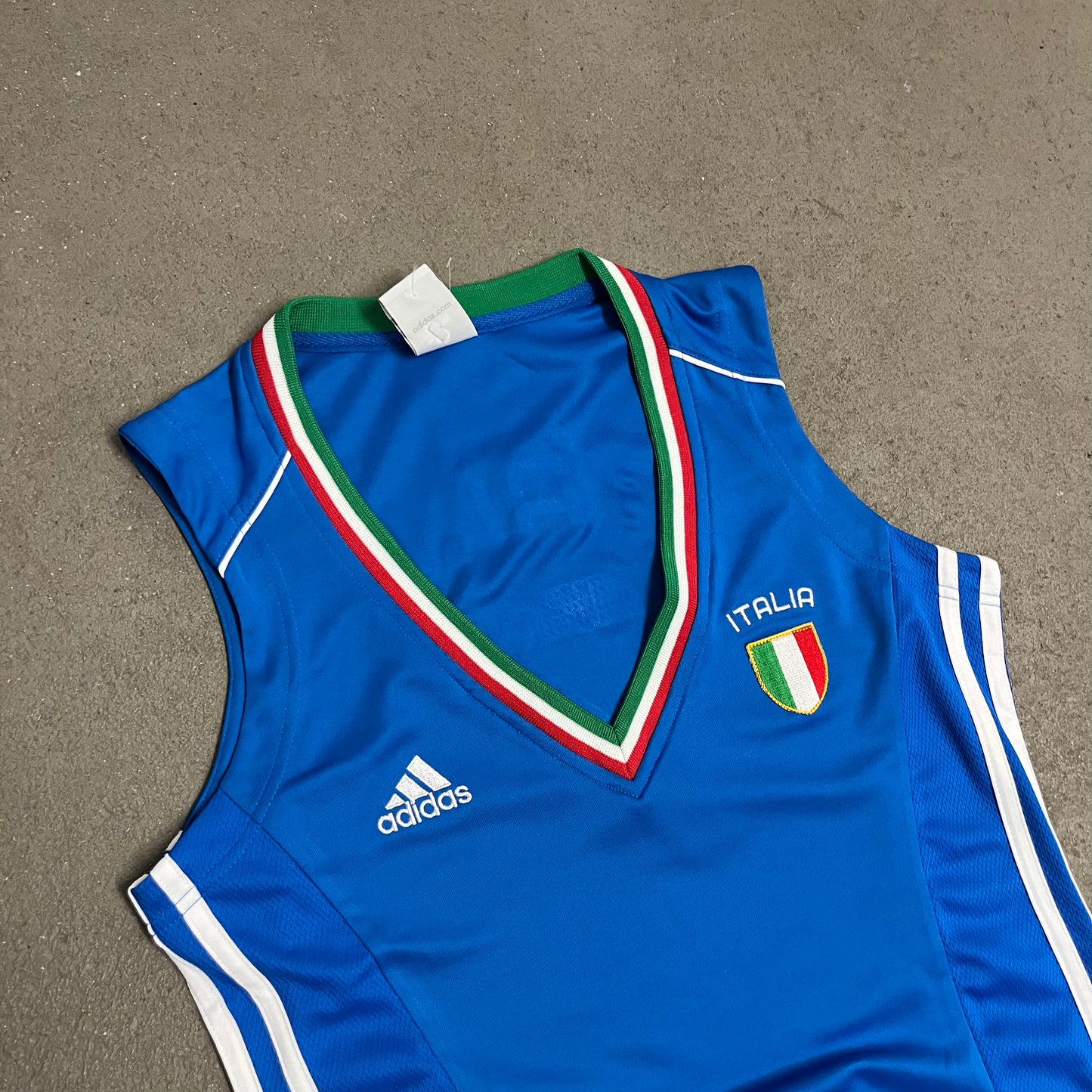 Vintage 2004 Blue Adidas Italia Top - L (W)