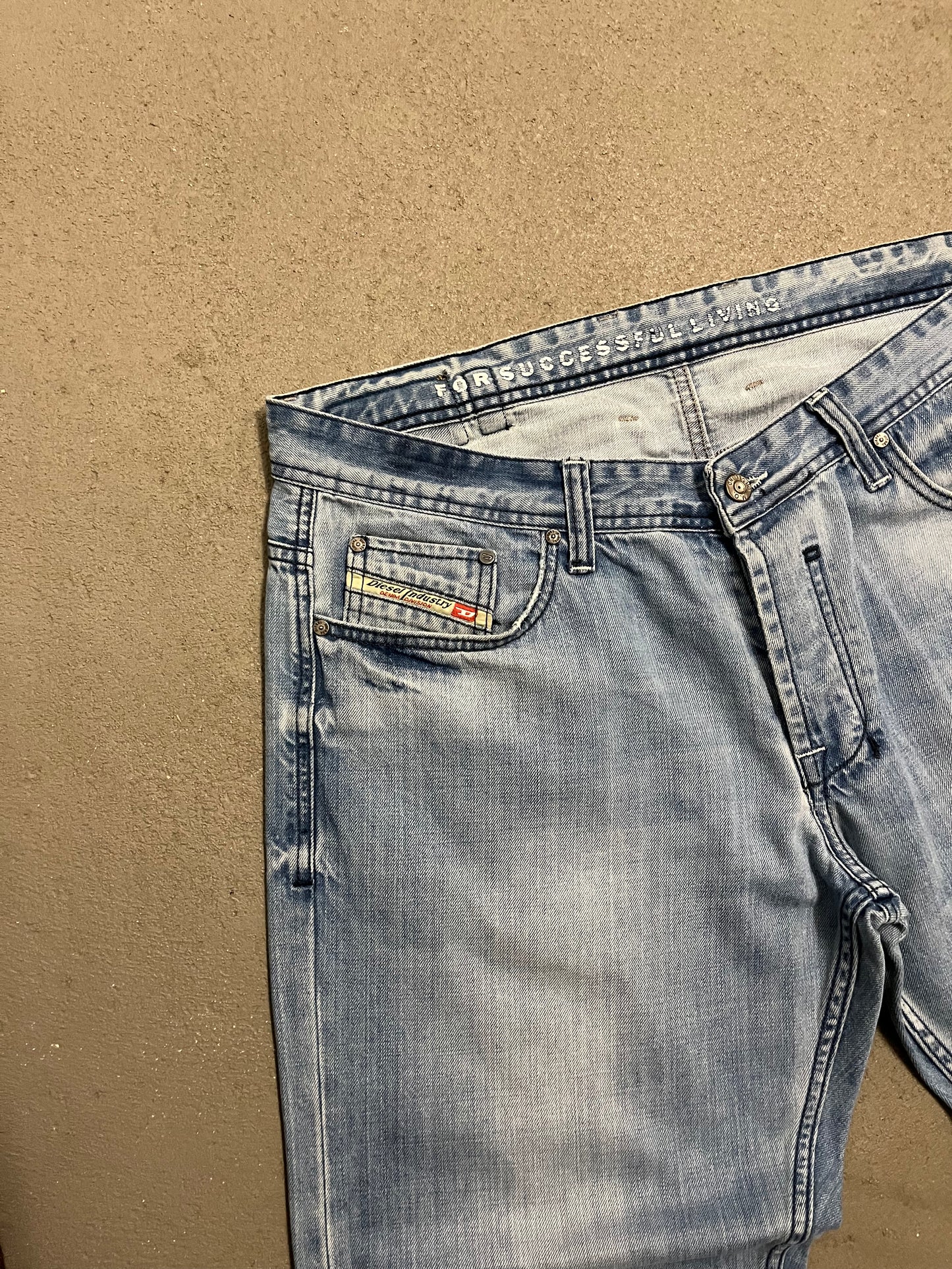 Vintage Y2K Blue Diesel Straight Leg Jeans - 38
