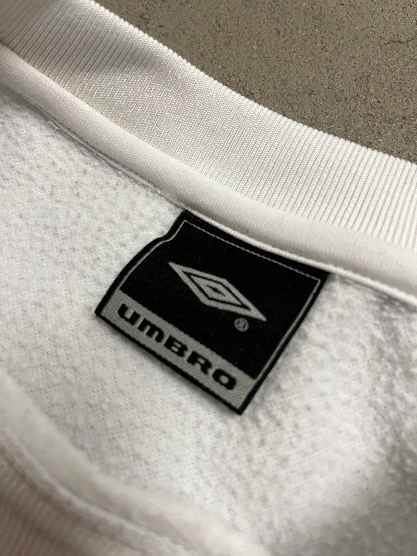 Vintage Y2K White Blue Umbro Sweater - L