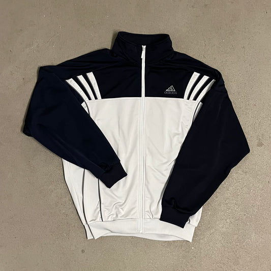 Vintage 2002 Silver Blue Adidas Track Jacket - L