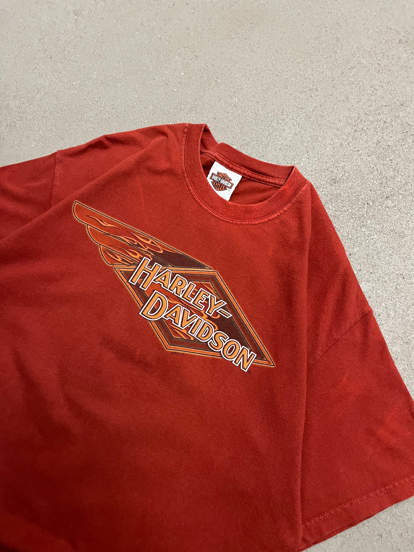 Vintage 2005 Red Harley Davidson Tee - L