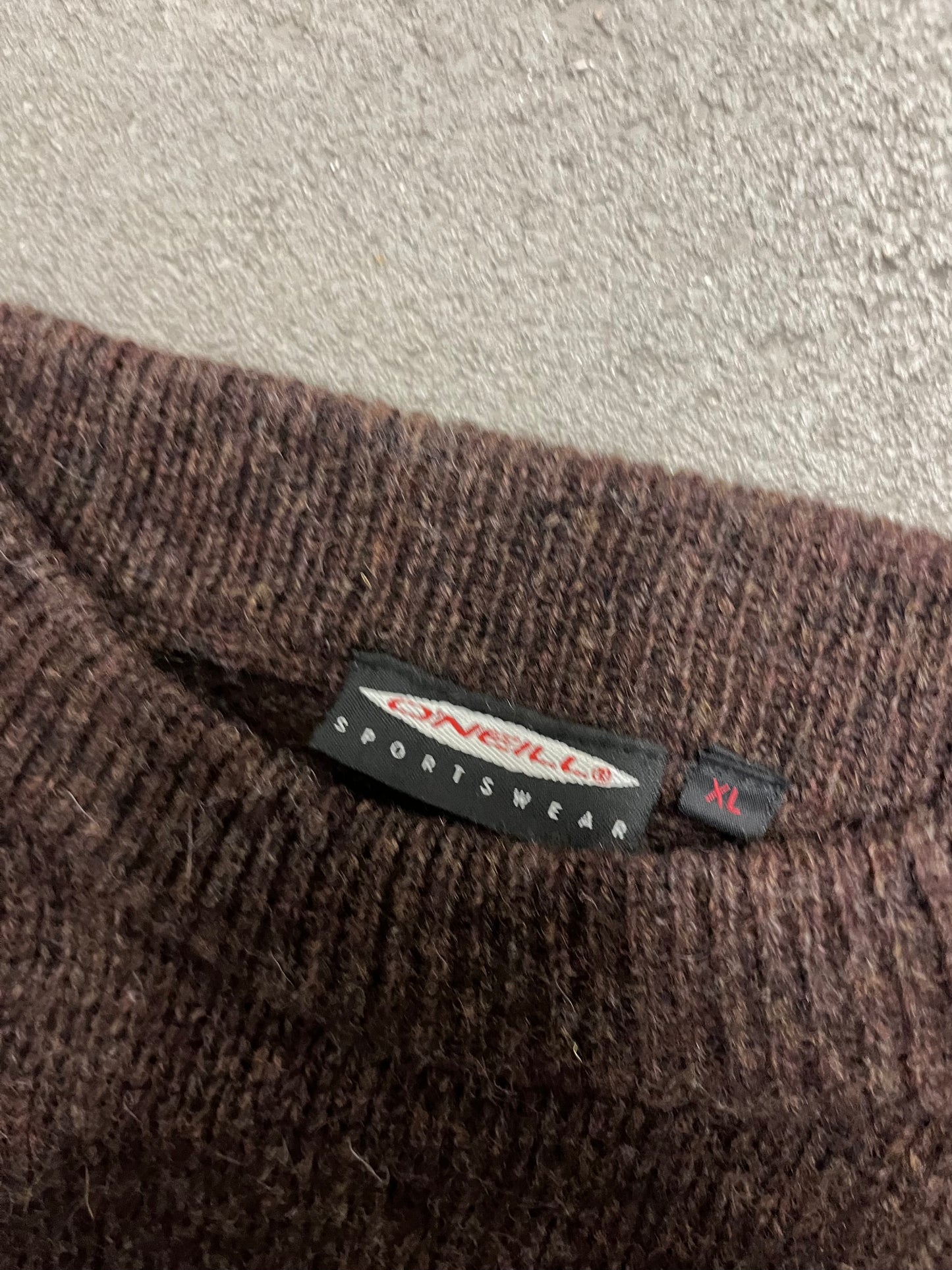 Vintage Y2K Brown O'Neill Shetland Lana Wool Sweater - XL