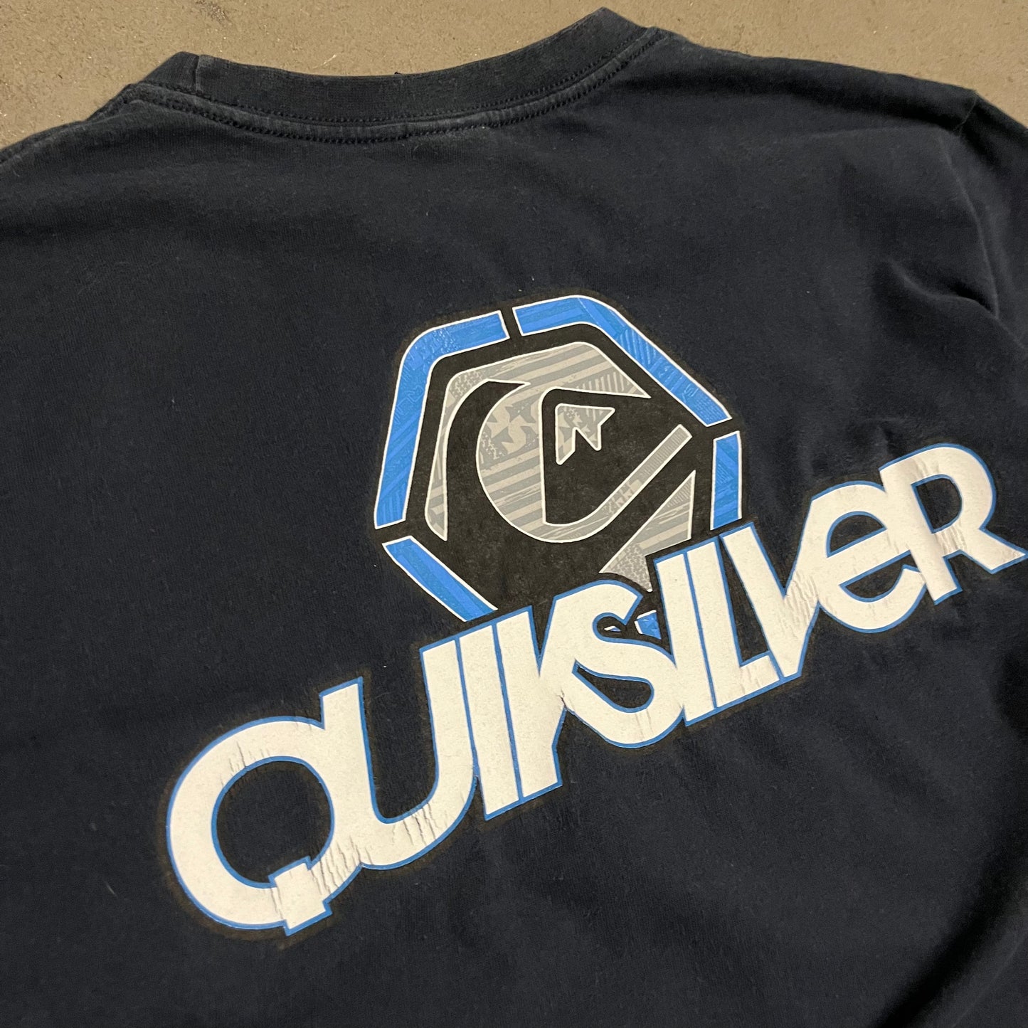 Vintage Y2K Blue Quicksilver Tee - M