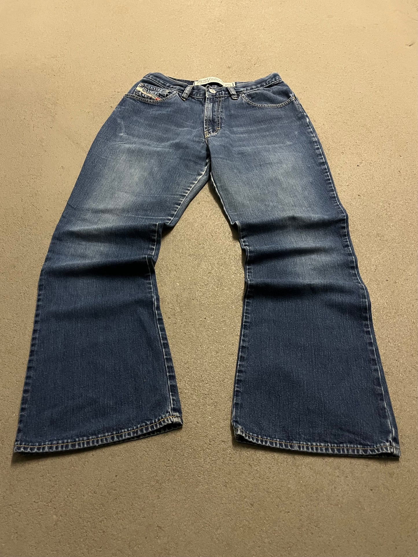 Vintage Y2K Blue Diesel Bootcut Jeans - 30