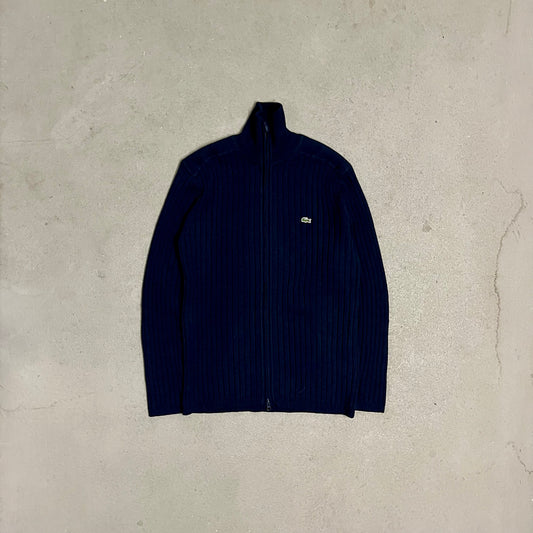 Vintage Blue Lacoste Knit Zip Up - L