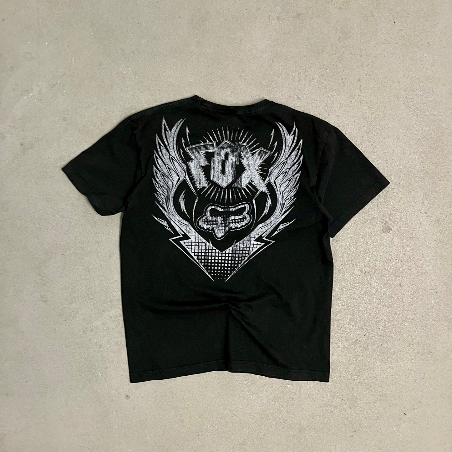 Vintage Y2K Black Fox Racing Tee - L