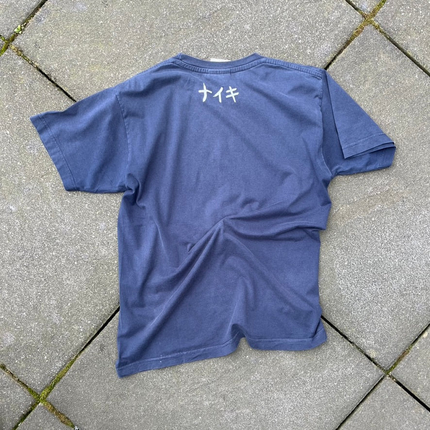 Vintage Black Faded Nike Tee - M