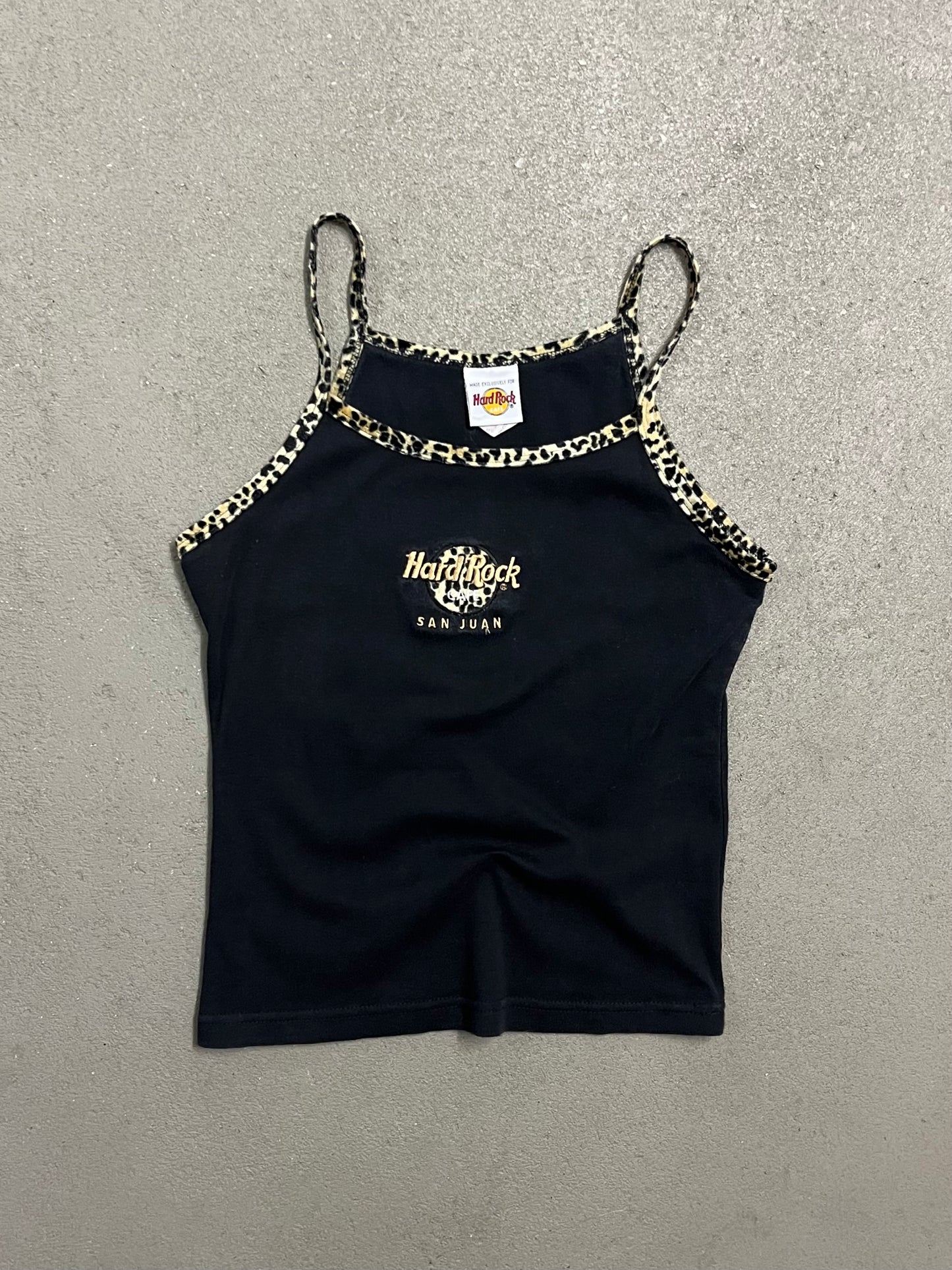 Vintage 90s Black Leo Hard Rock Cafe San Jose Top Made in USA - S (W)