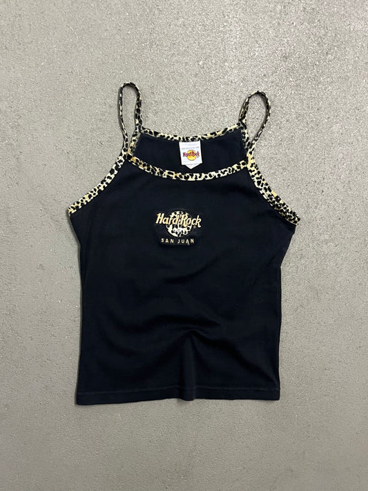 Vintage 90s Black Leo Hard Rock Cafe San Jose Top Made in USA - S (W)