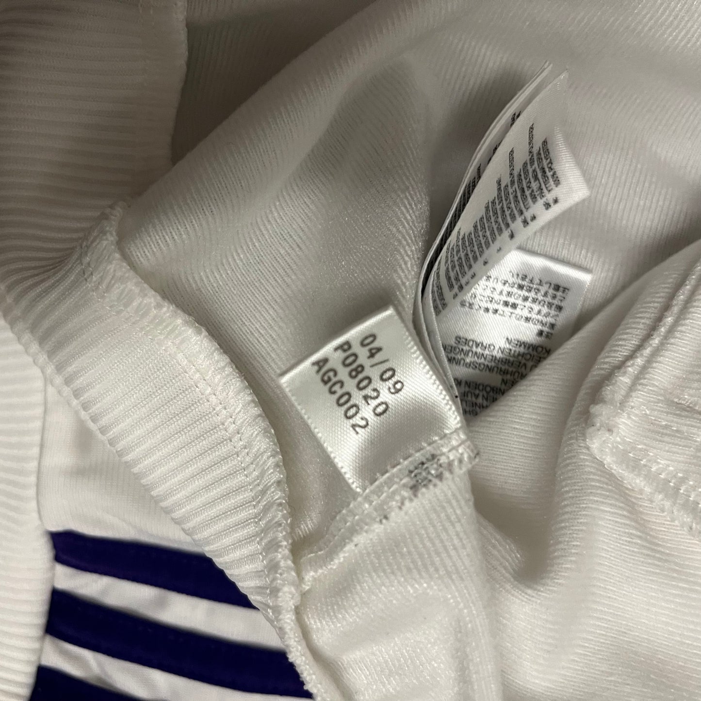 2009 White Purple Adidas Firebird Track Jacket - XL