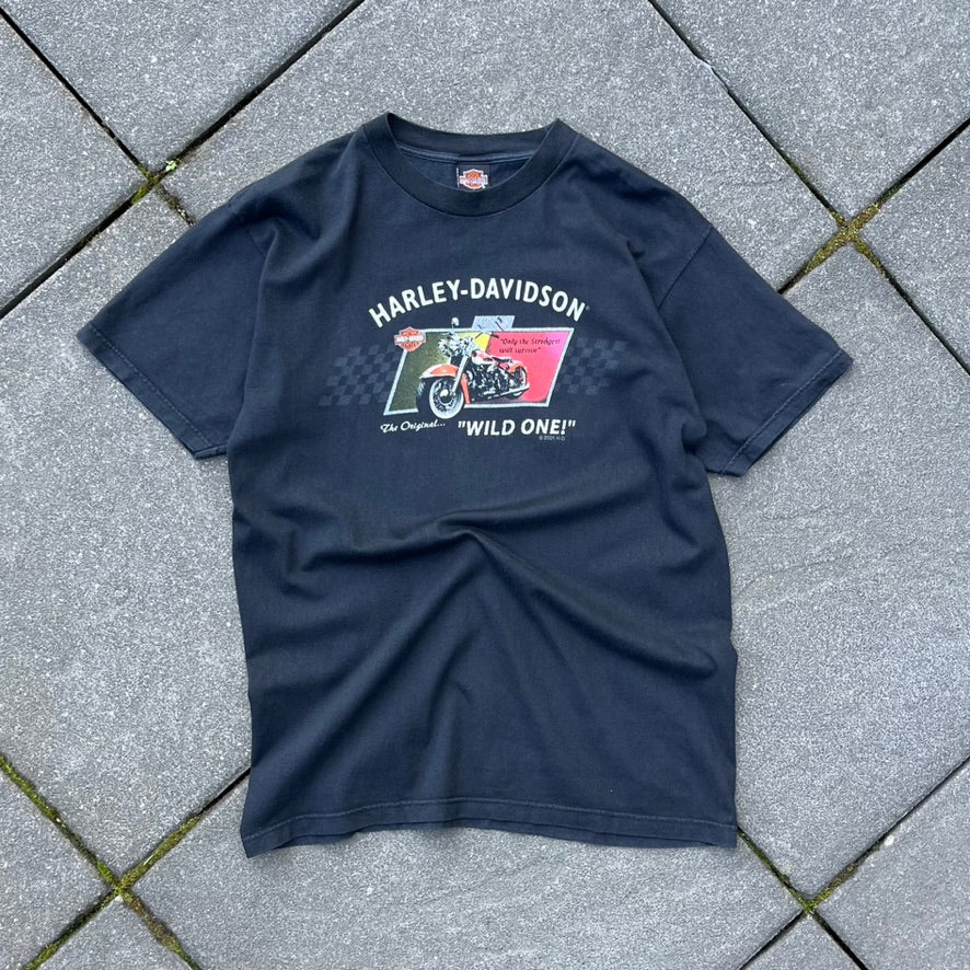 Vintage 2001 Black Harley Davidson Tee - L