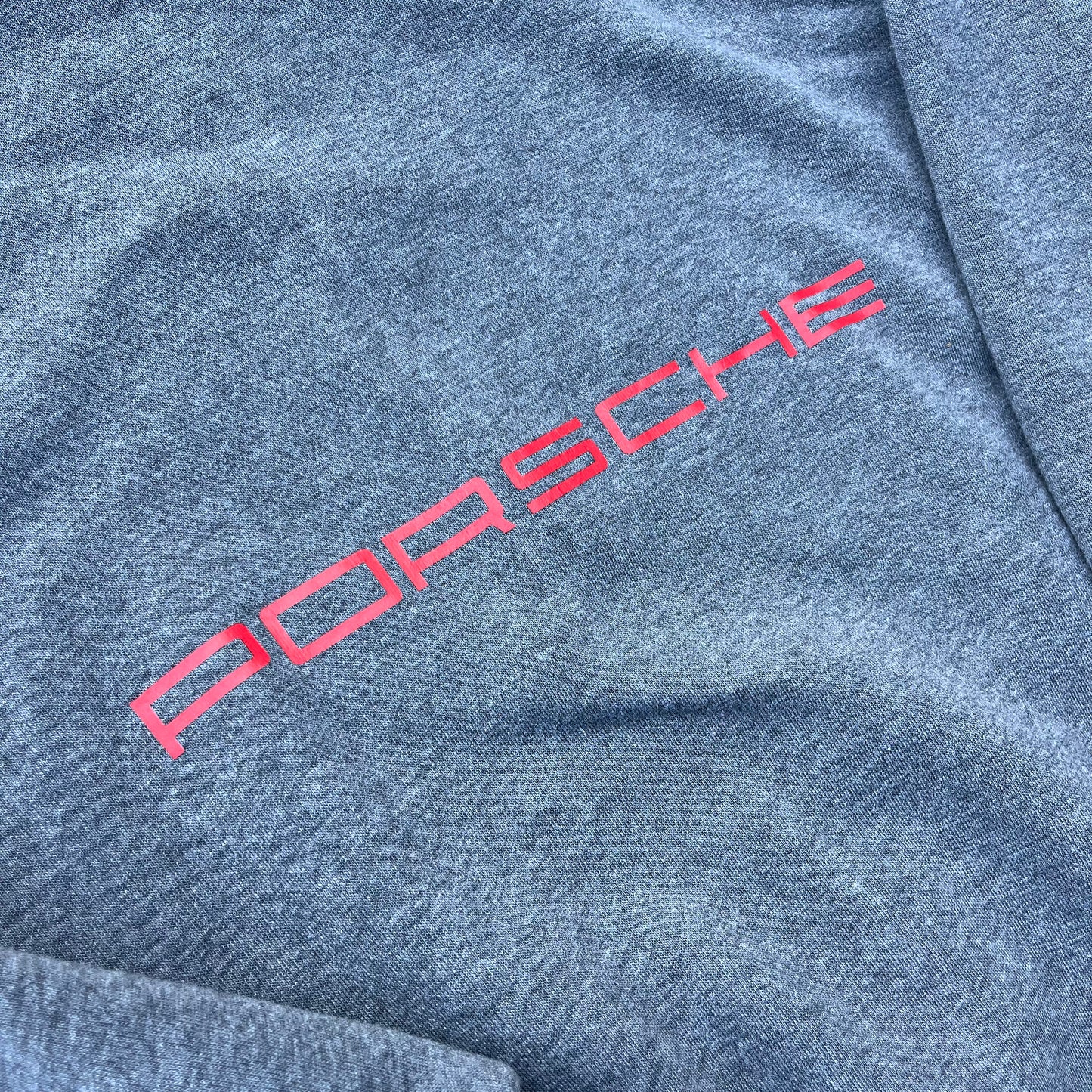 Vintage Grey Porsche Zip Hoodie - M