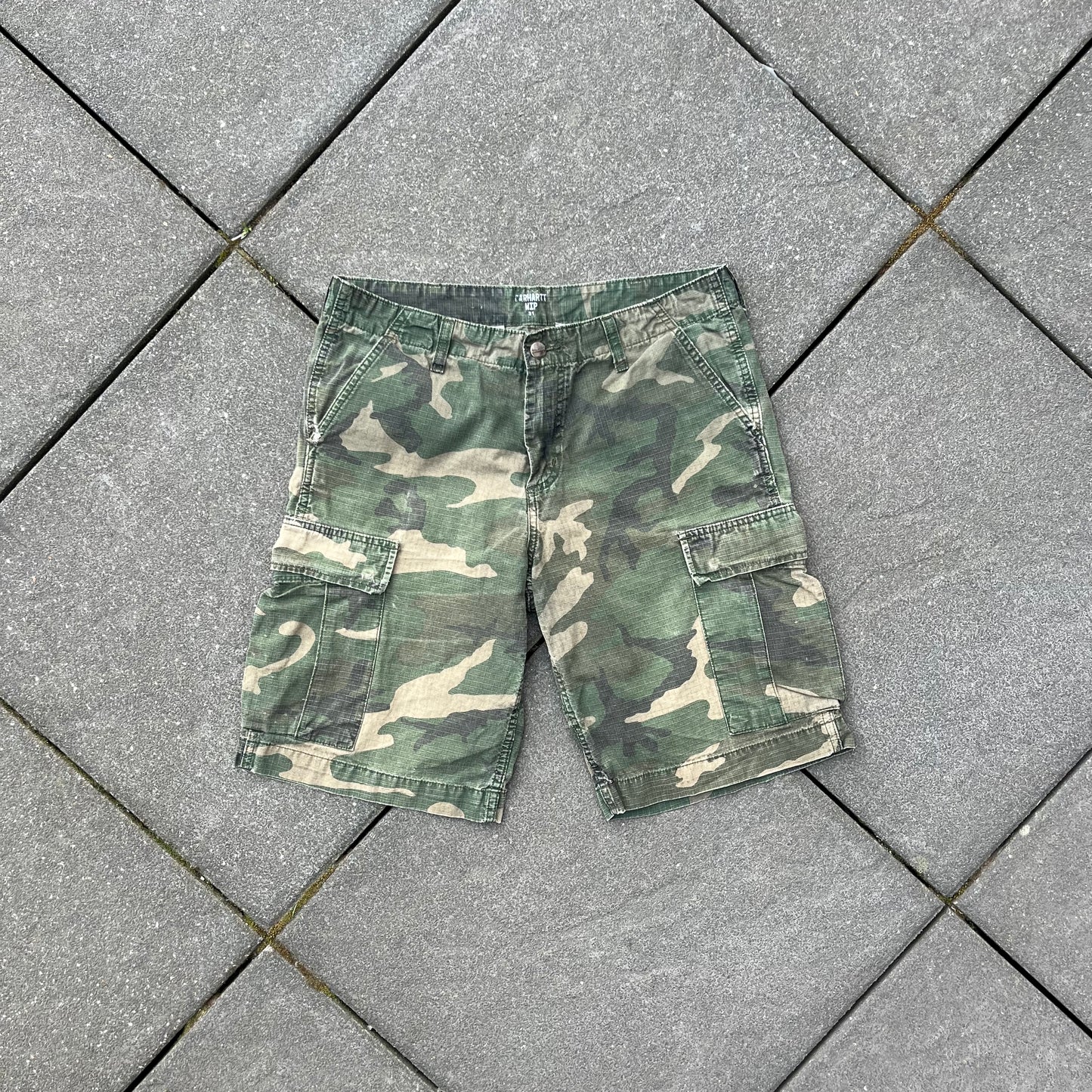 Green Camo Carhartt Cargo Shorts - 31