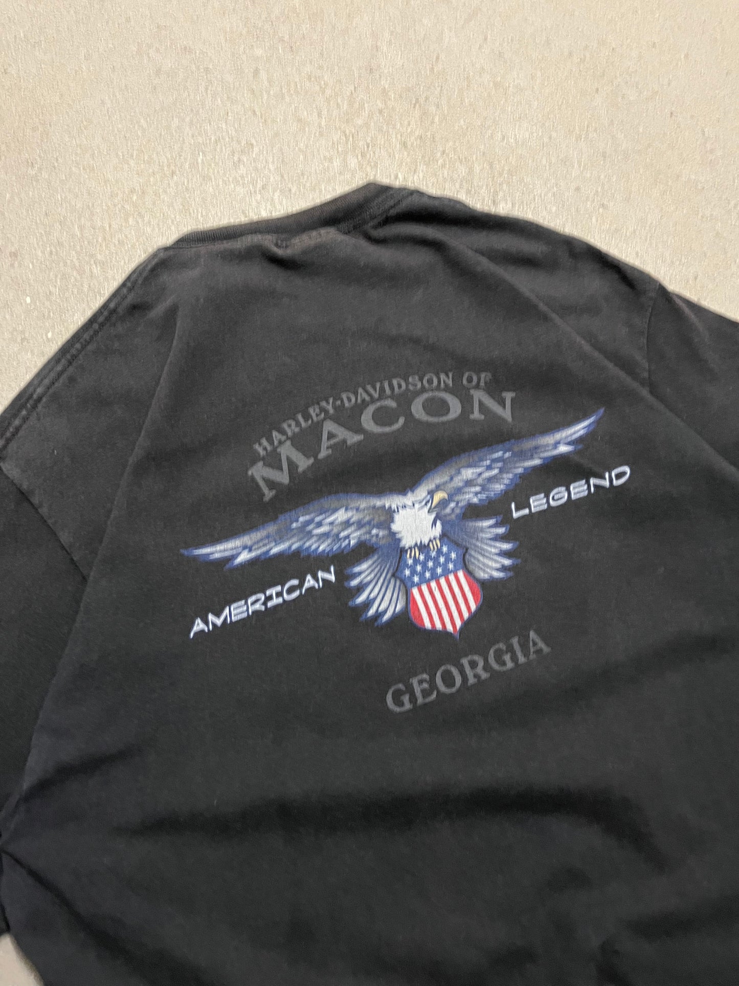 Vintage 2006 Black Faded Harley Davidson Tee - L